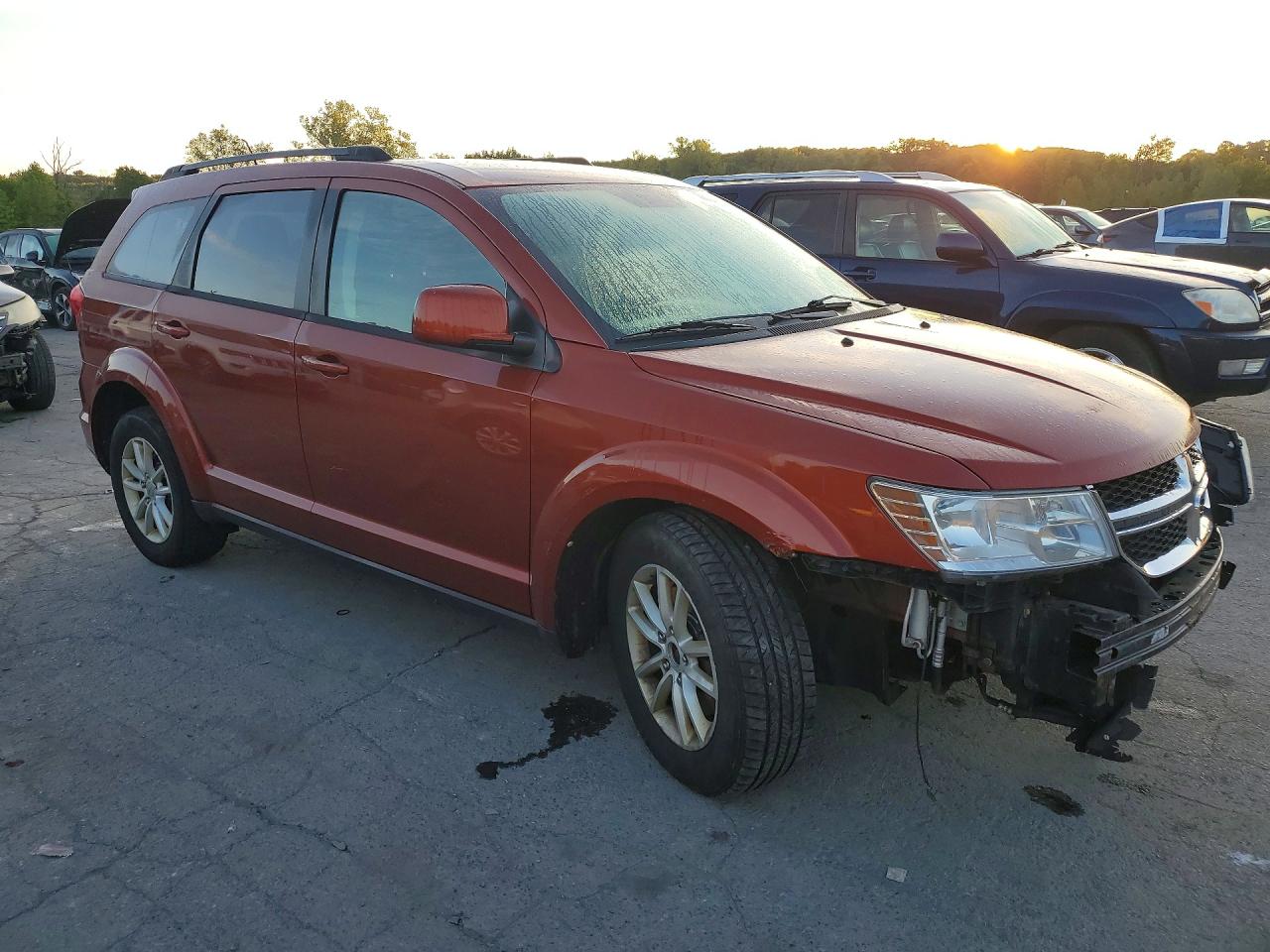 2014 Dodge Journey Sxt Оранжевый vin: 3C4PDDBGXET297311
