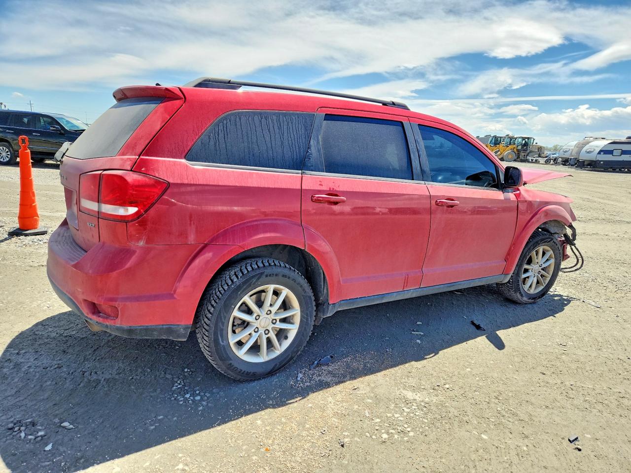 2017 Dodge Journey Sxt Red vin: 3C4PDDBGXHT540037