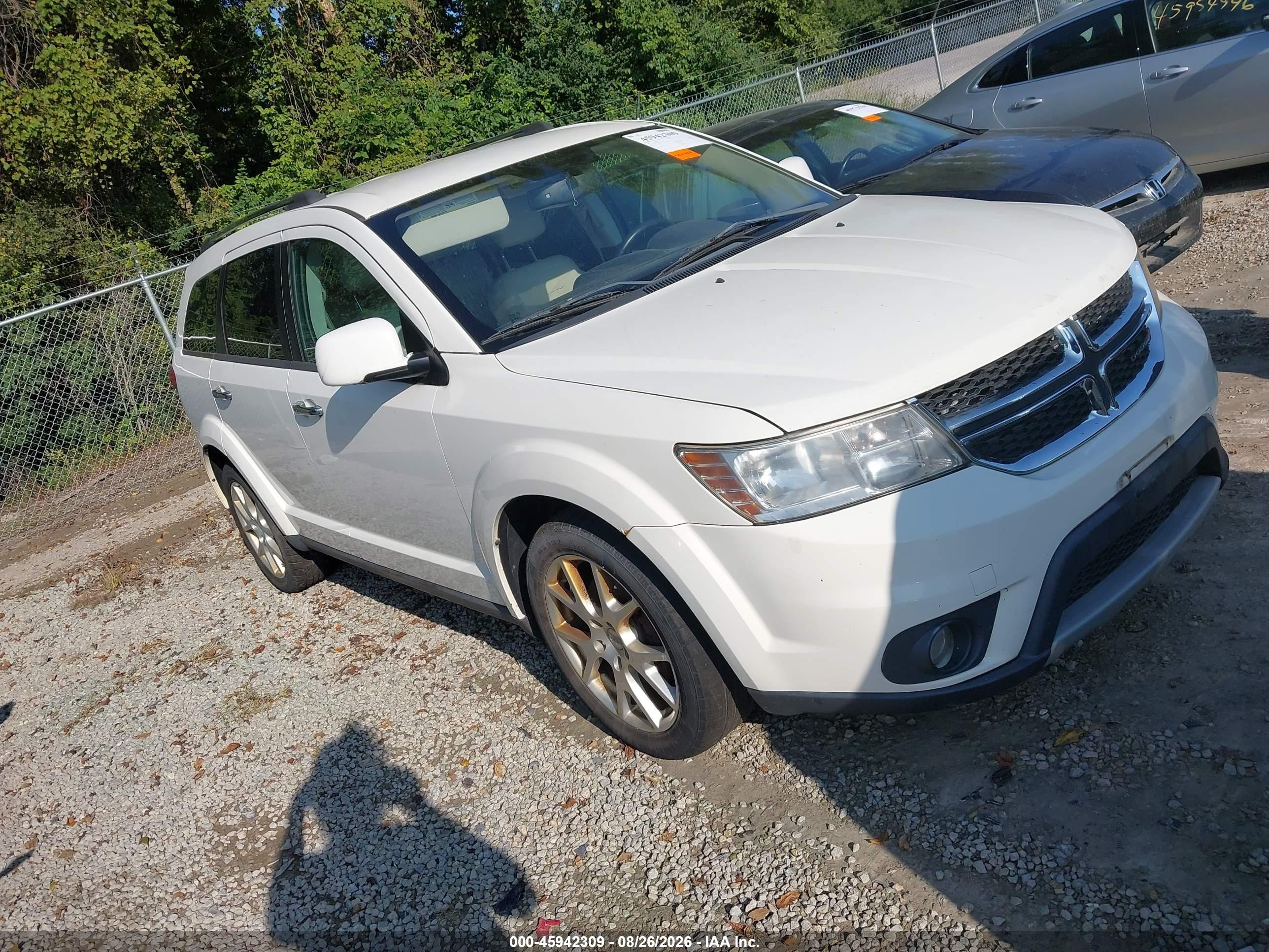 2013 Dodge Journey Crew White vin: 3C4PDDDG4DT591167