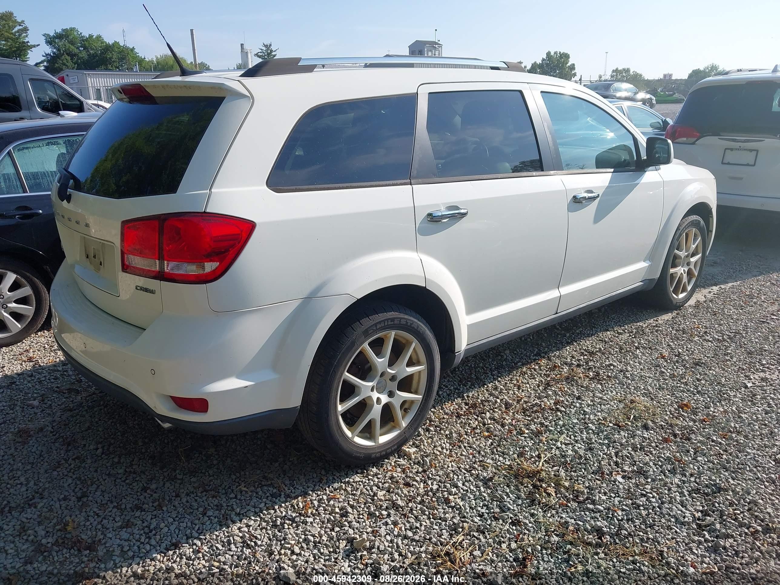 2013 Dodge Journey Crew Белый vin: 3C4PDDDG4DT591167