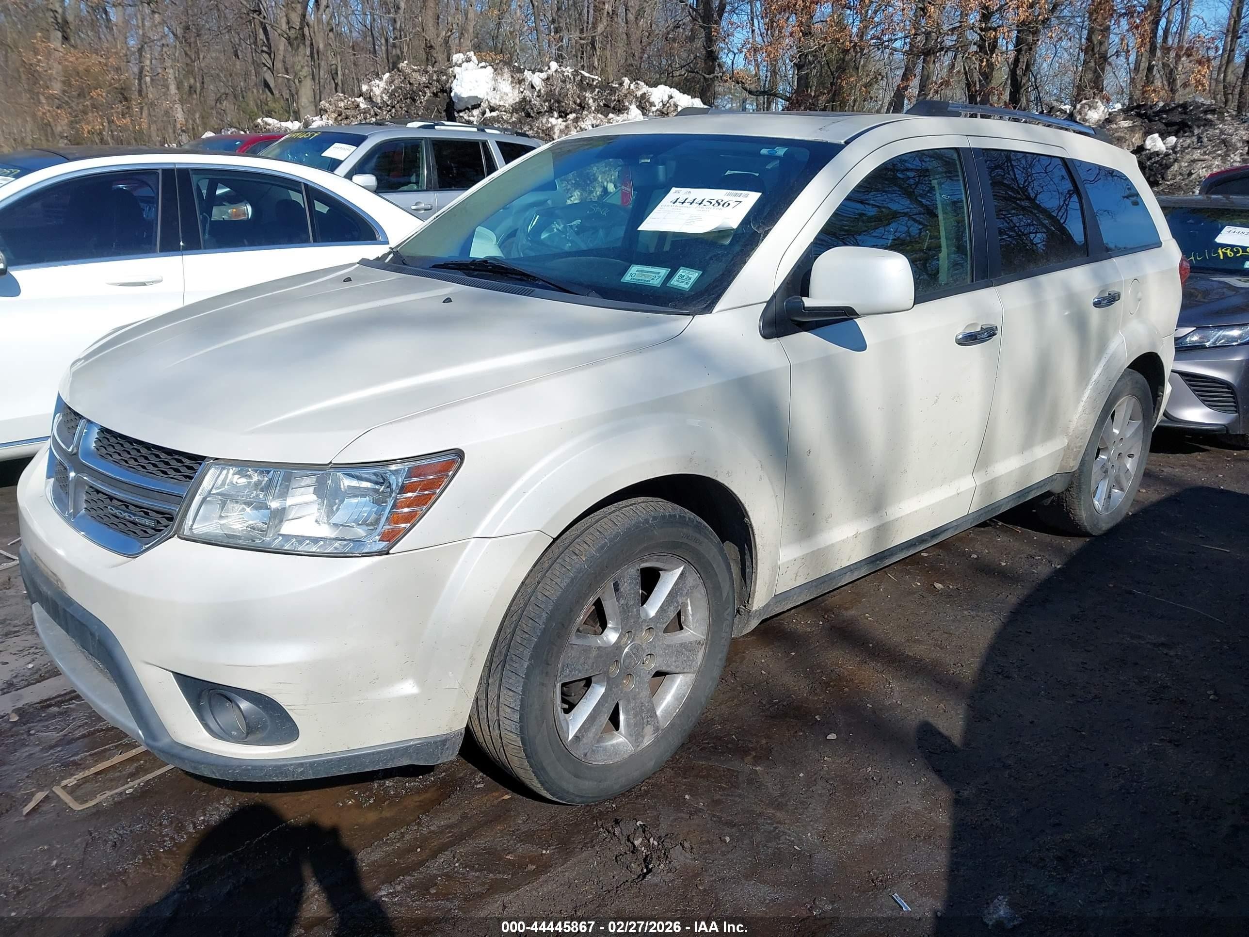 2012 Dodge Journey Crew White vin: 3C4PDDDG6CT235351