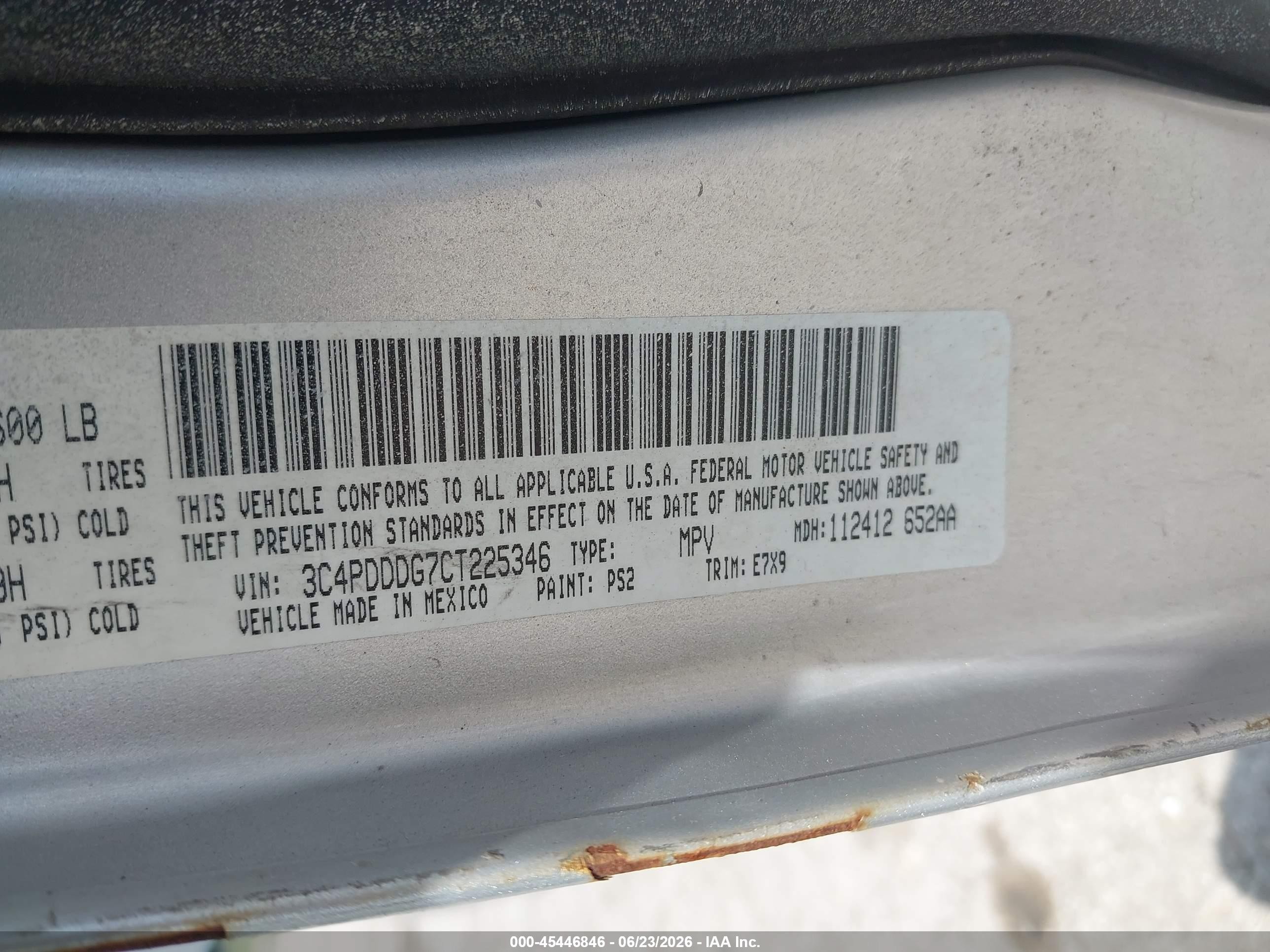 2012 Dodge Journey Crew Silver vin: 3C4PDDDG7CT225346