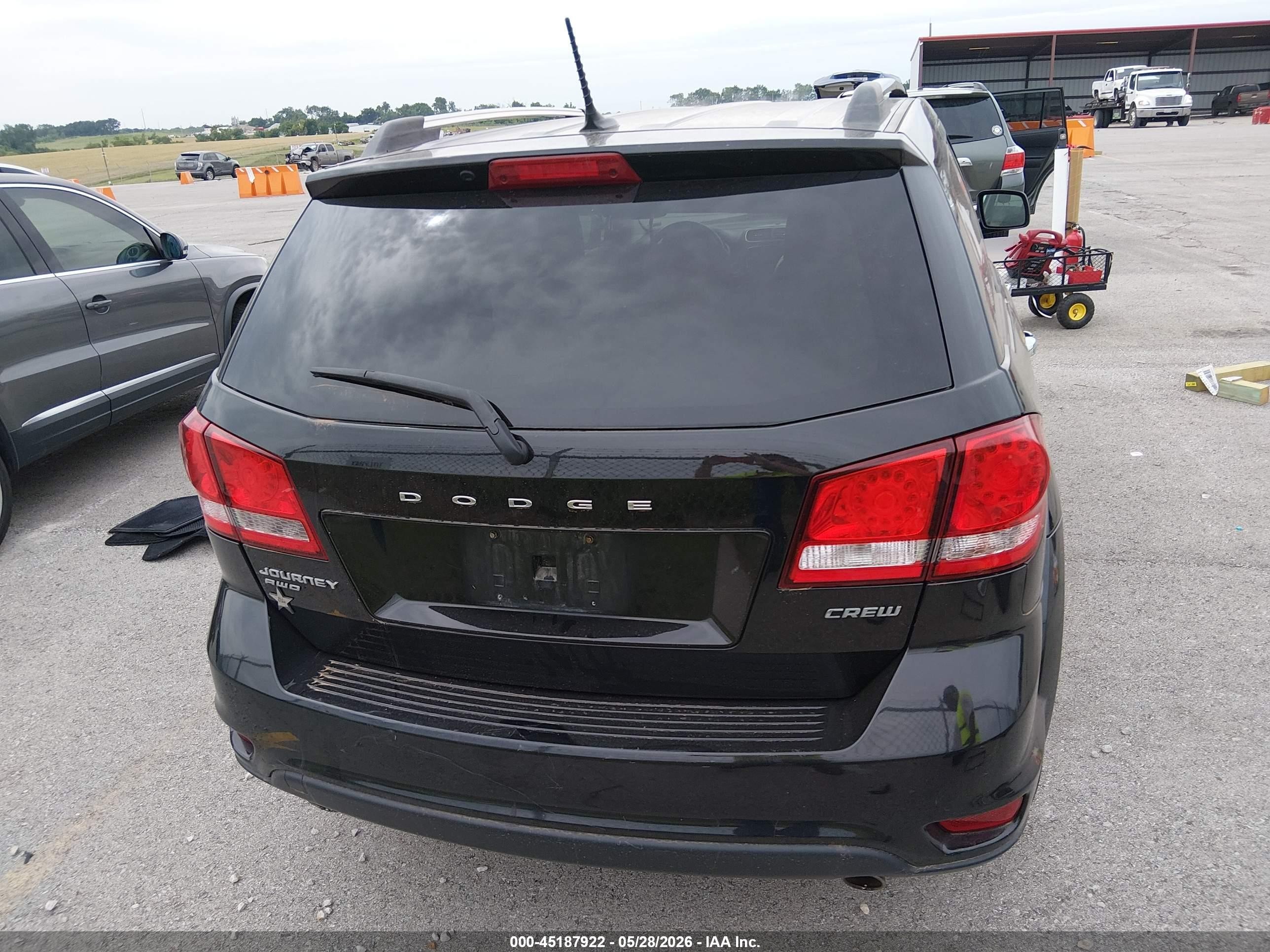 2013 Dodge Journey Crew Black vin: 3C4PDDDG7DT510372