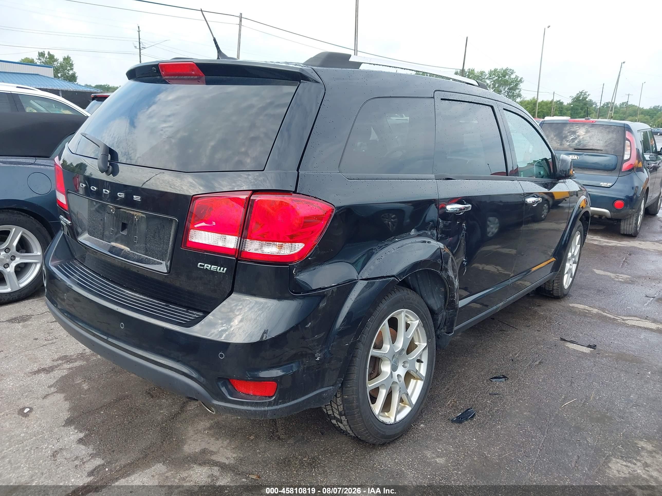 2013 Dodge Journey Crew Black vin: 3C4PDDDG7DT541556