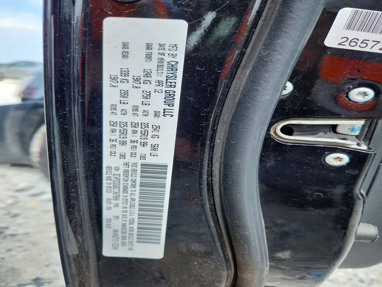 2012 Dodge Journey Crew Black vin: 3C4PDDDG8CT307800