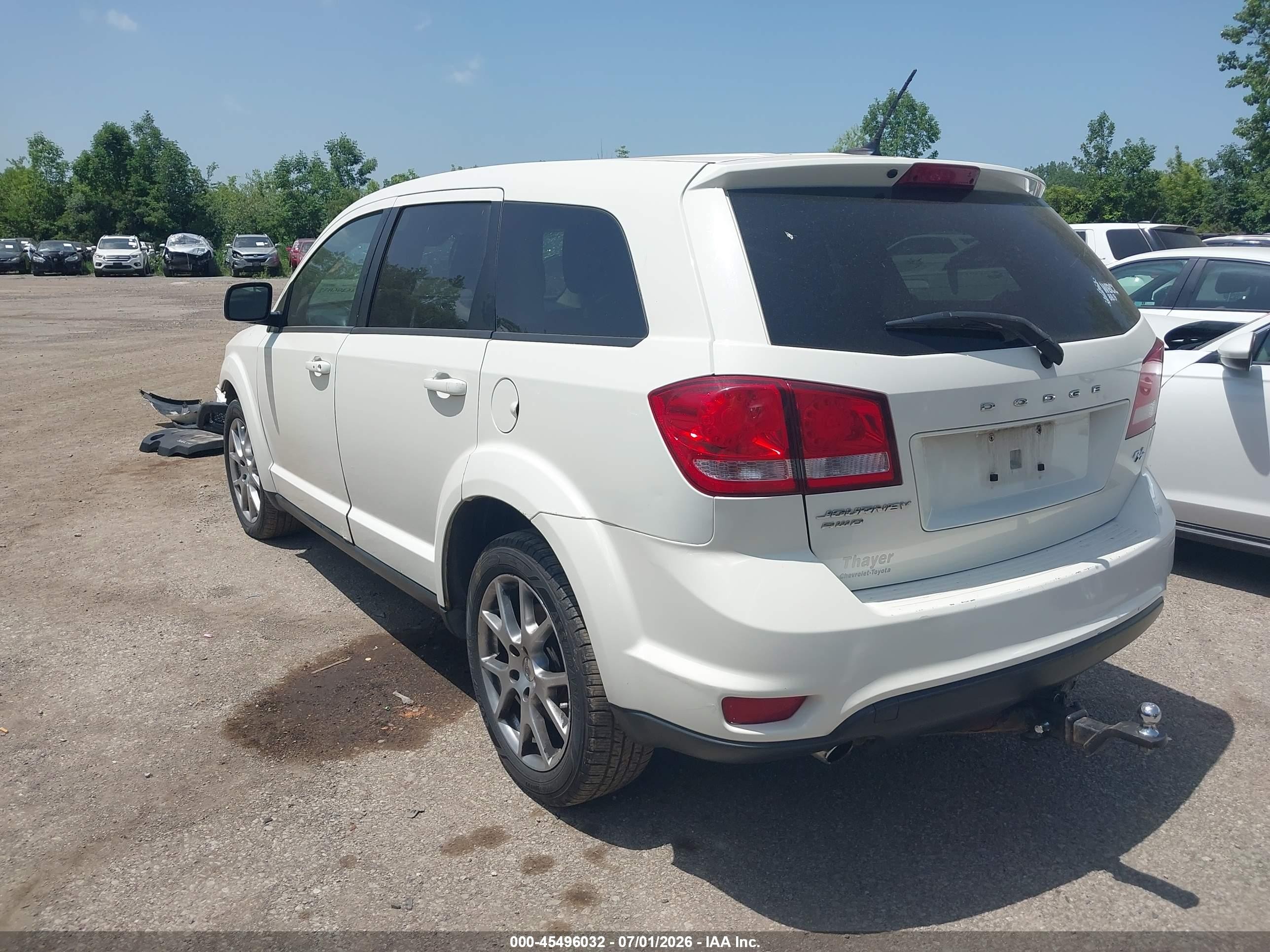 2014 Dodge Journey R/t White vin: 3C4PDDEG3ET278935