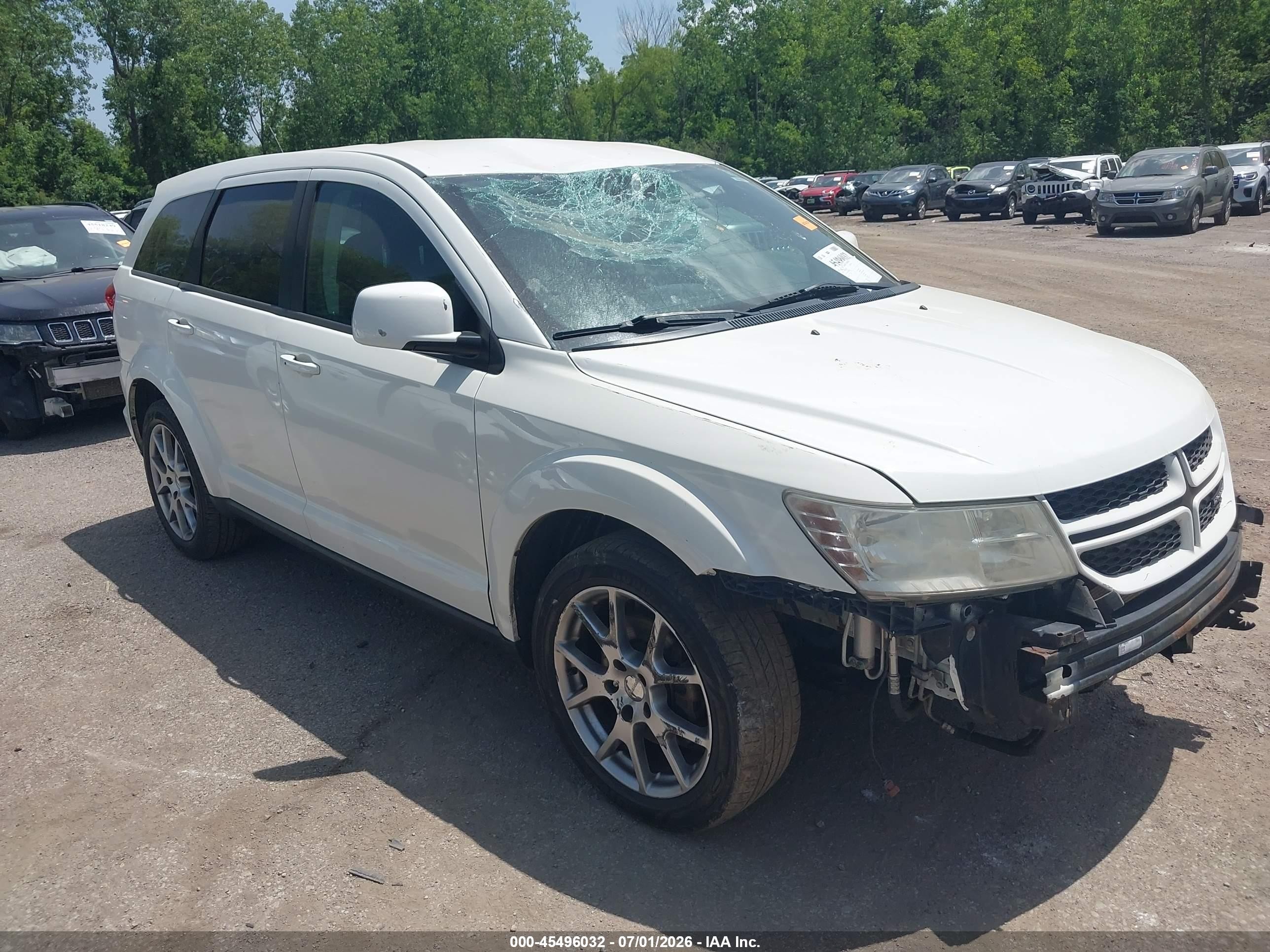 2014 Dodge Journey R/t White vin: 3C4PDDEG3ET278935