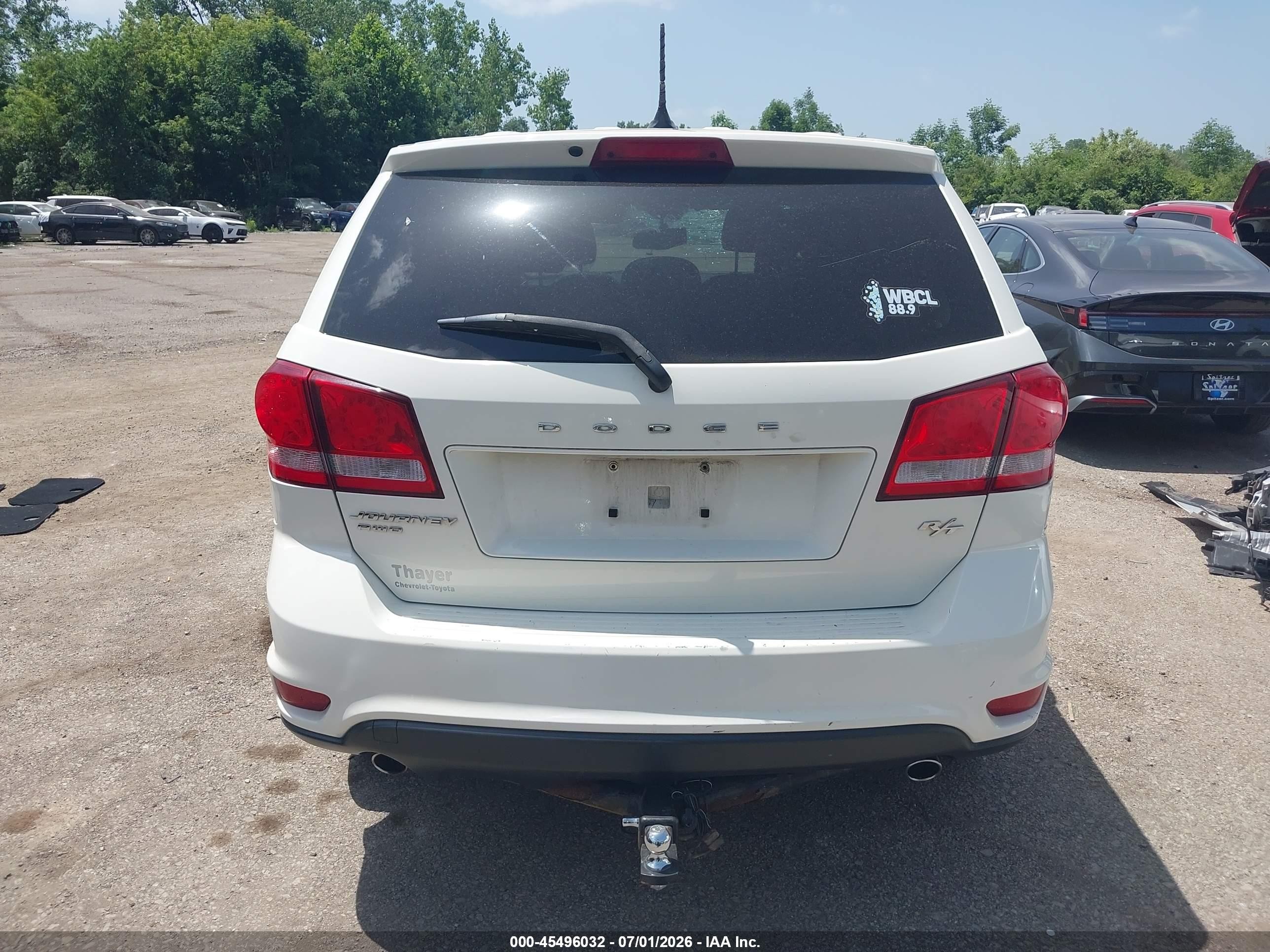 2014 Dodge Journey R/t White vin: 3C4PDDEG3ET278935