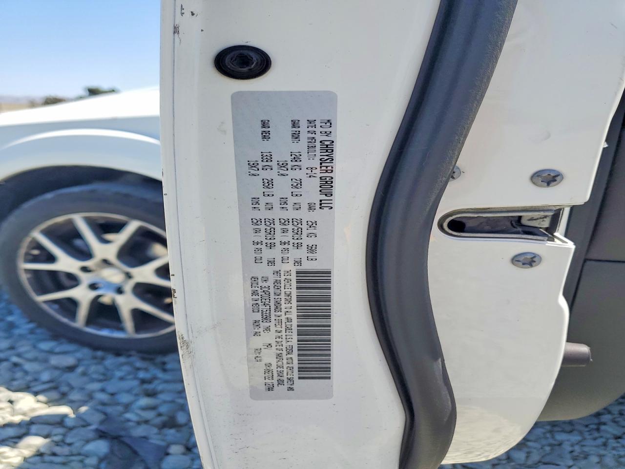 2015 Dodge Journey R/t White vin: 3C4PDDEG4FT533903
