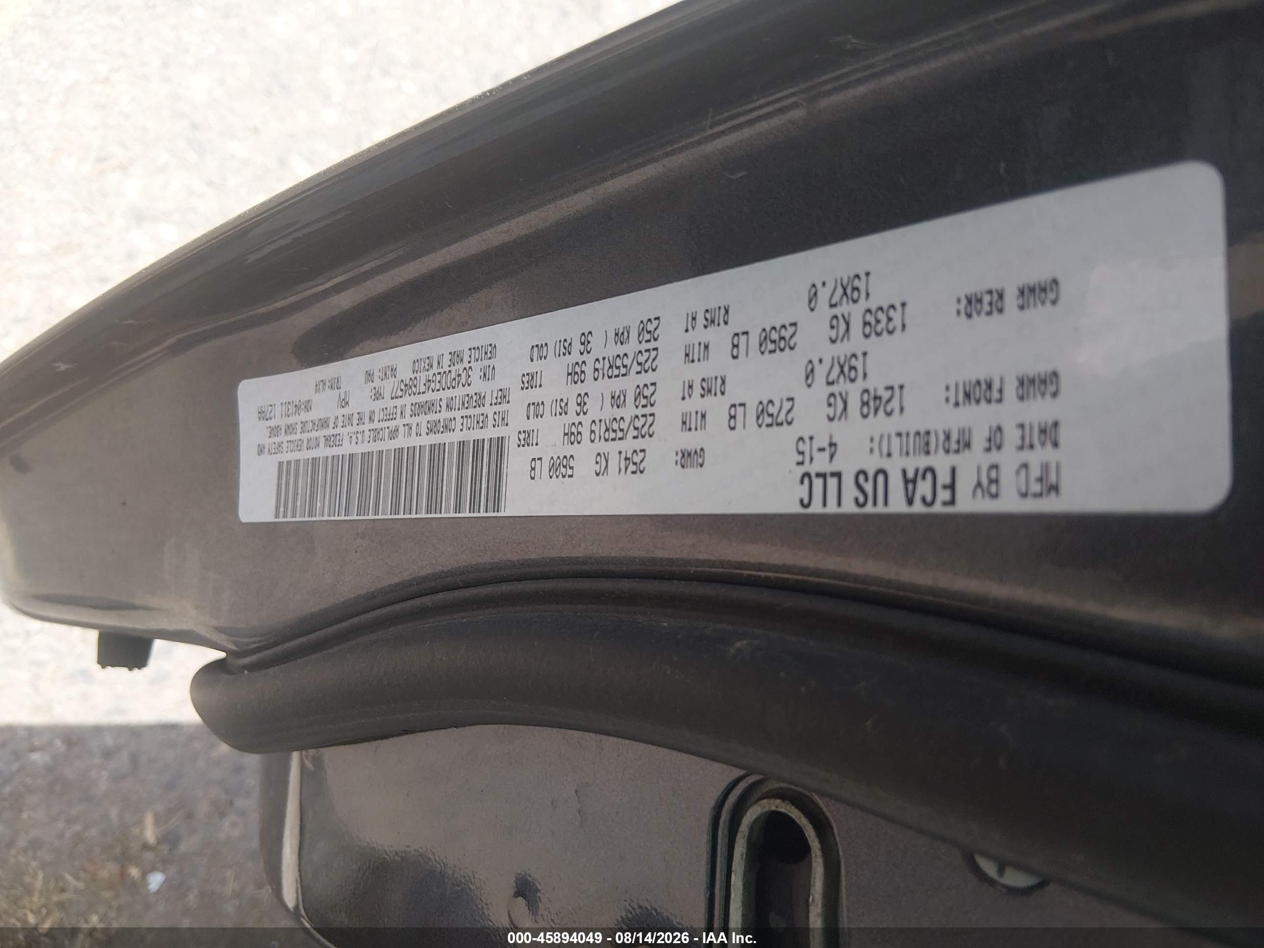 2015 Dodge Journey R/t Black vin: 3C4PDDEG4FT684577