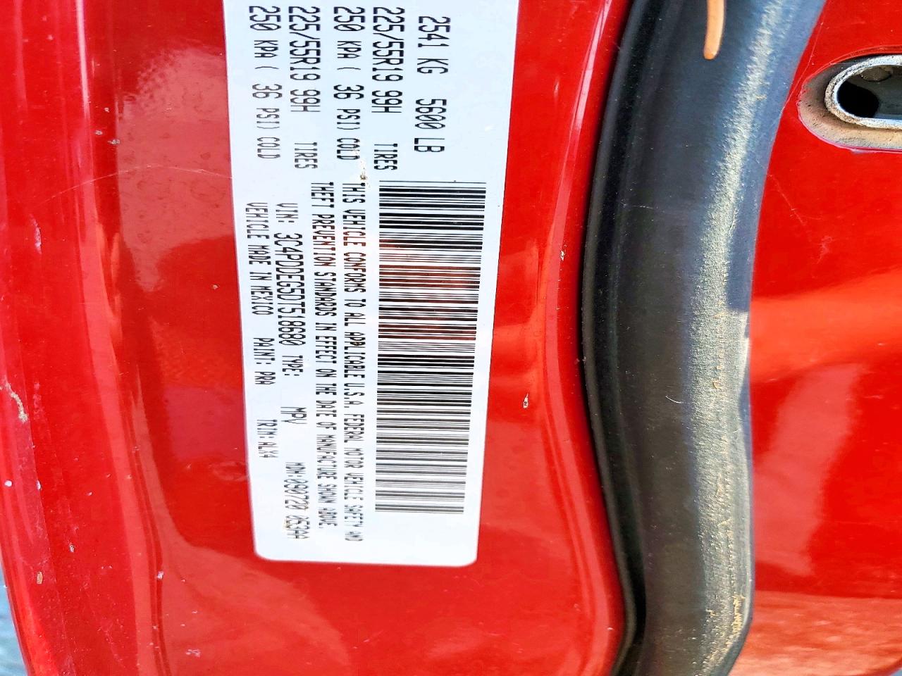 2013 Dodge Journey R/t Red vin: 3C4PDDEG5DT518680