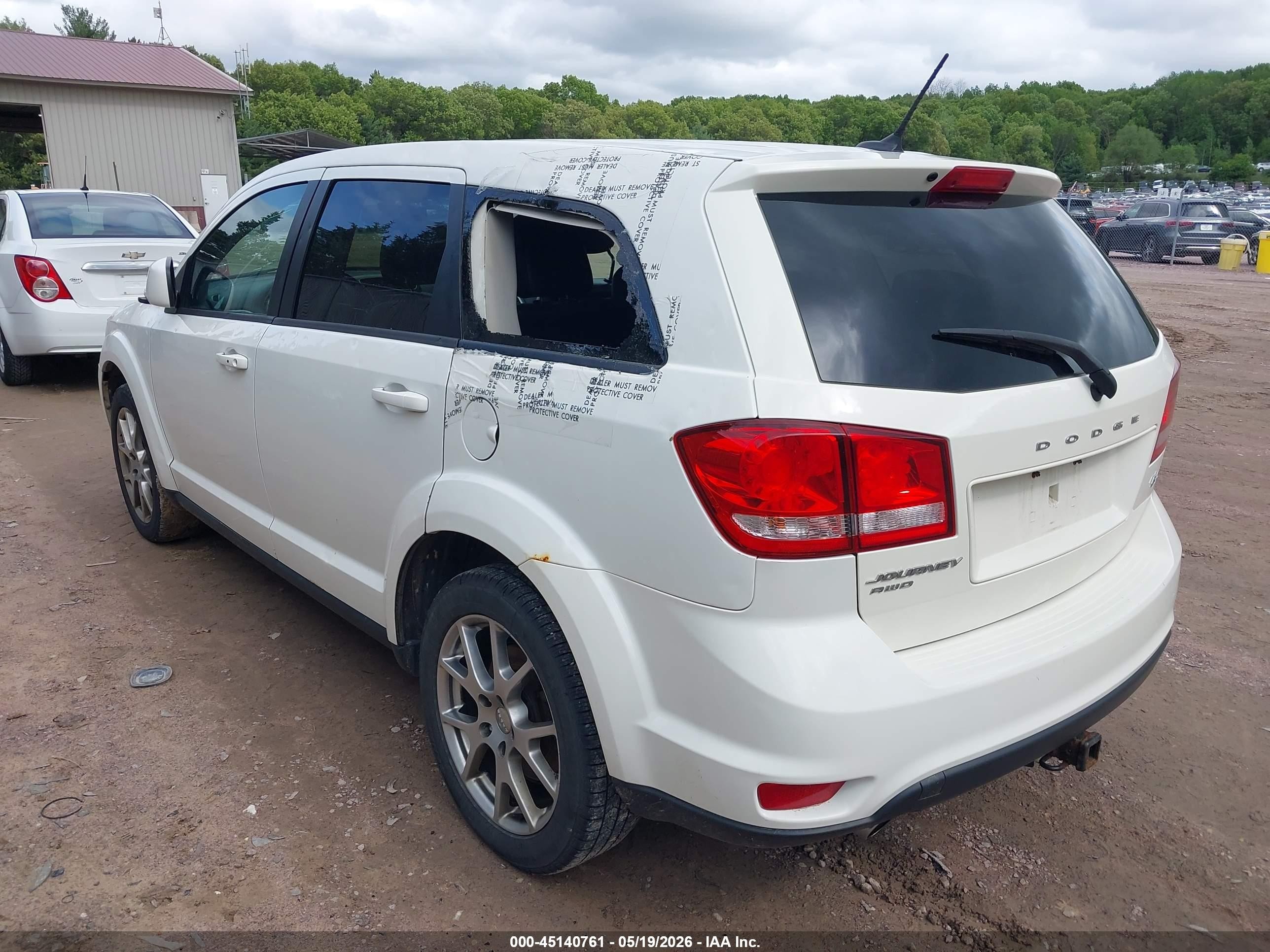 2015 Dodge Journey R/t White vin: 3C4PDDEG5FT689013
