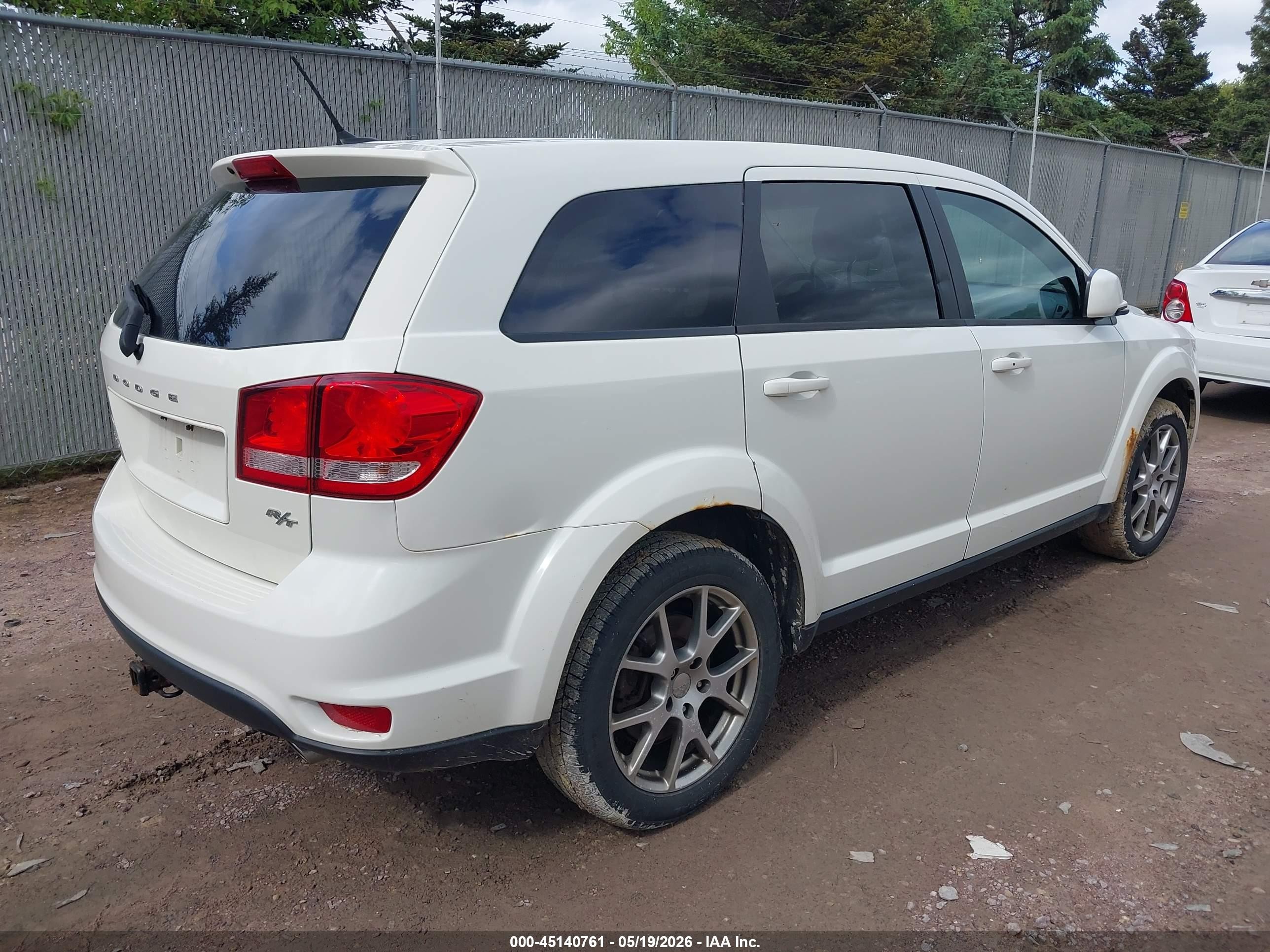 2015 Dodge Journey R/t White vin: 3C4PDDEG5FT689013