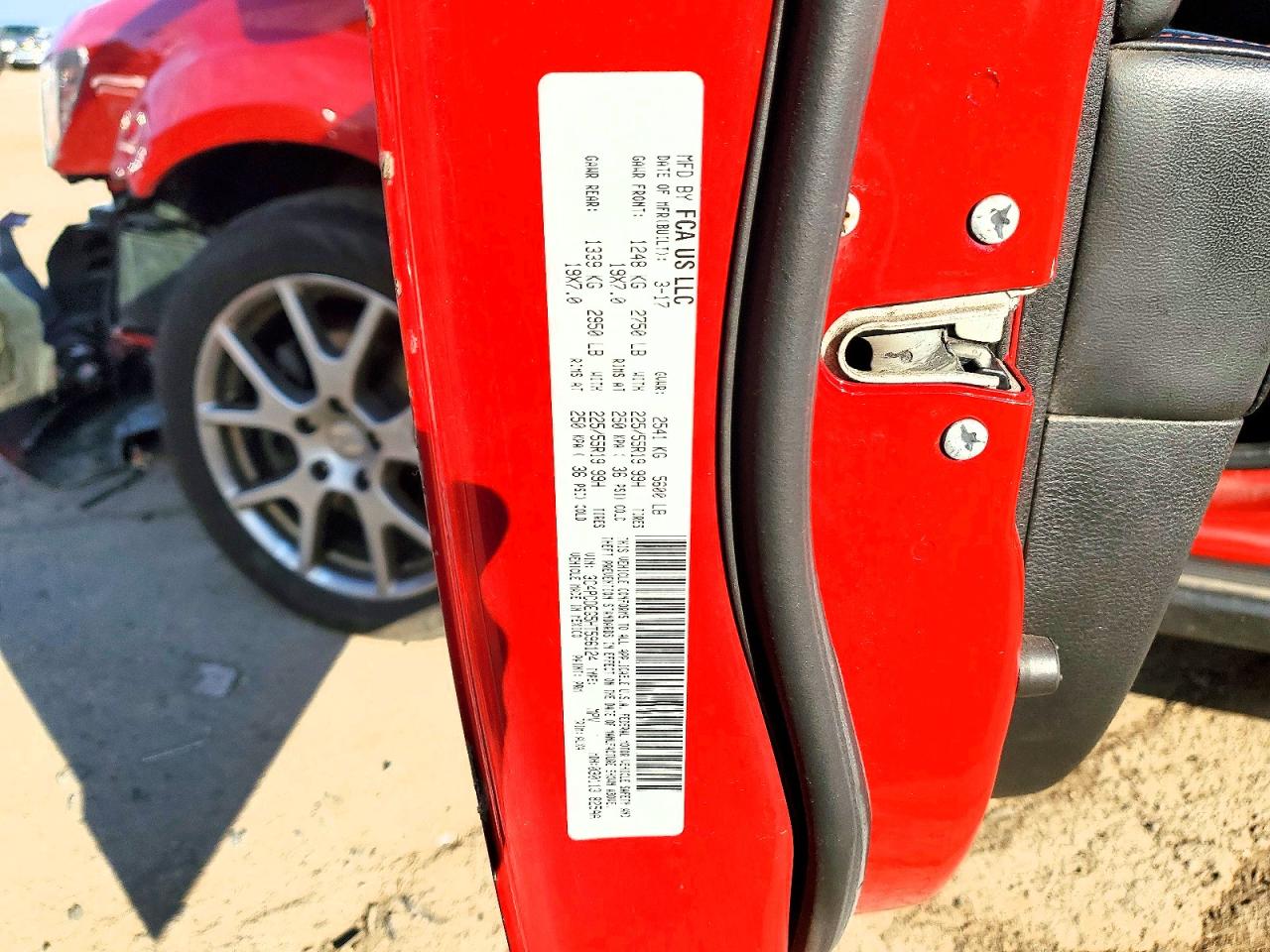 2017 Dodge Journey Gt Red vin: 3C4PDDEG5HT596124