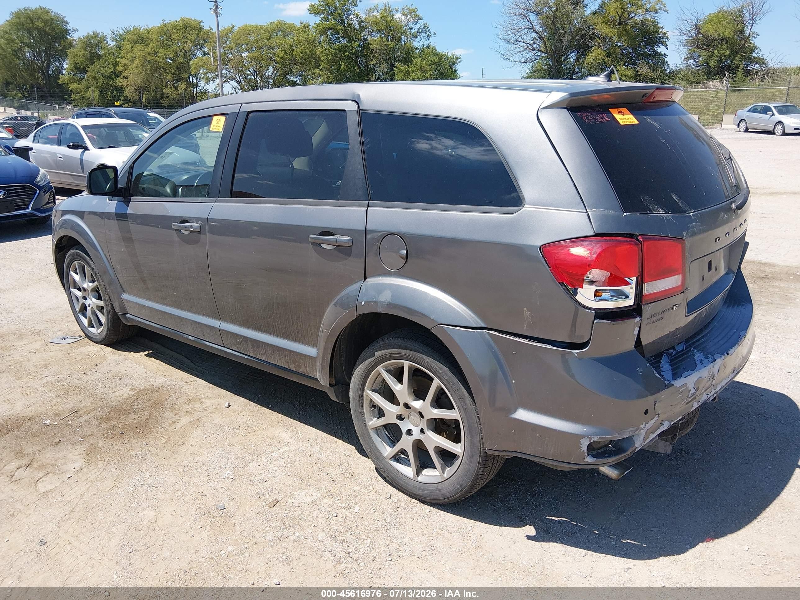 2012 Dodge Journey R/t Gray vin: 3C4PDDEG6CT397334