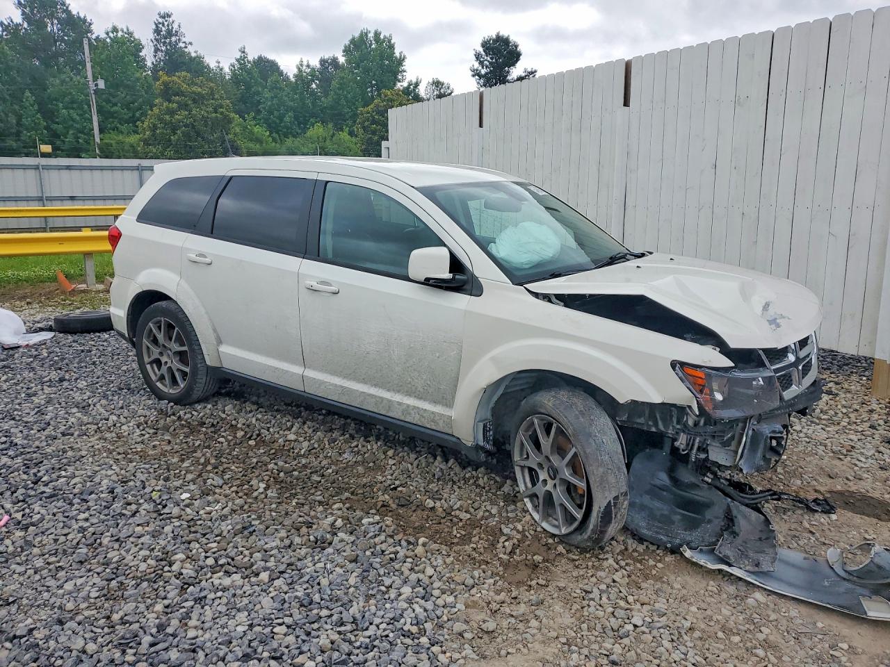 2019 Dodge Journey Gt White vin: 3C4PDDEG7KT720286