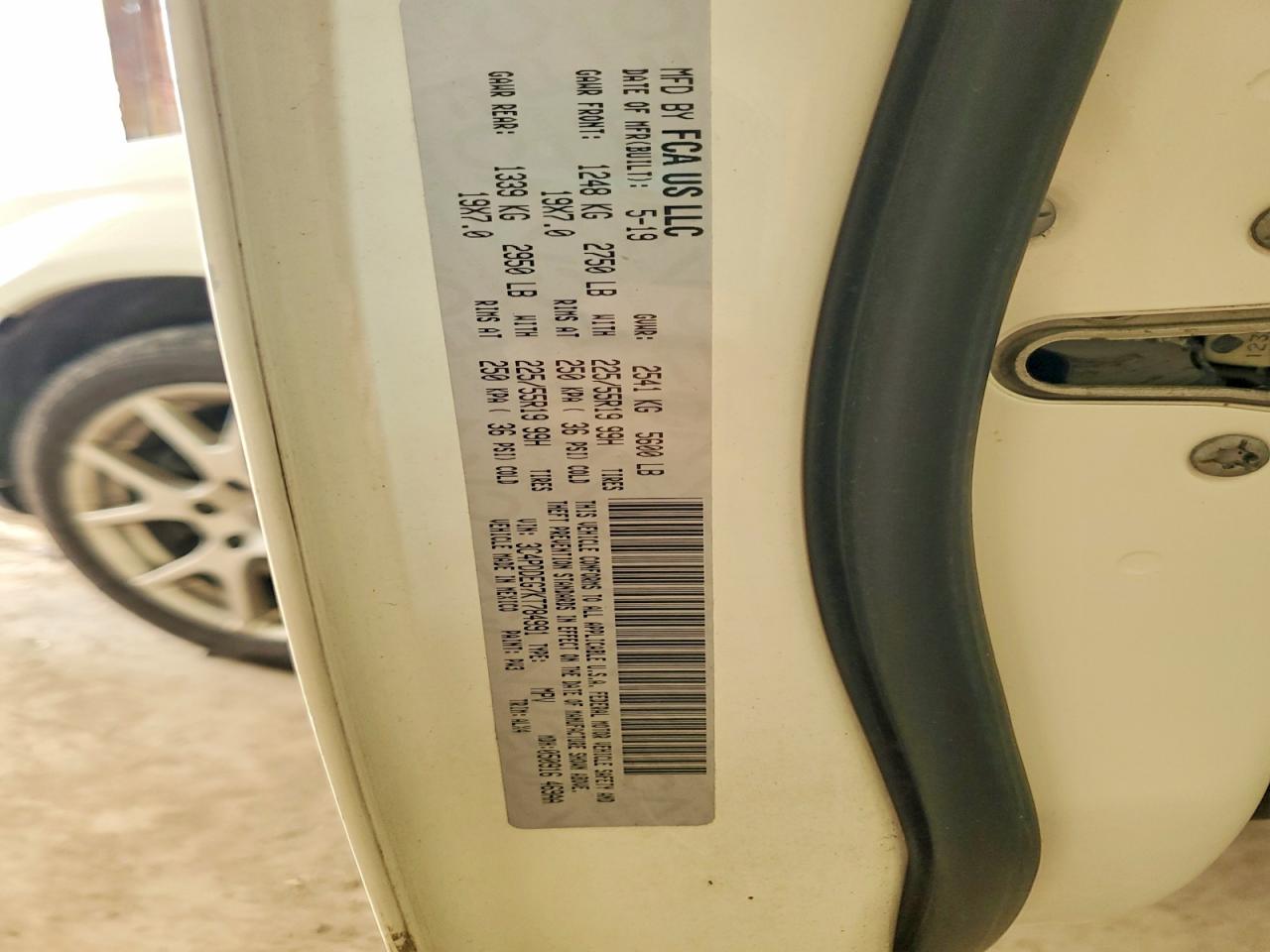 2019 Dodge Journey Gt White vin: 3C4PDDEG7KT784991