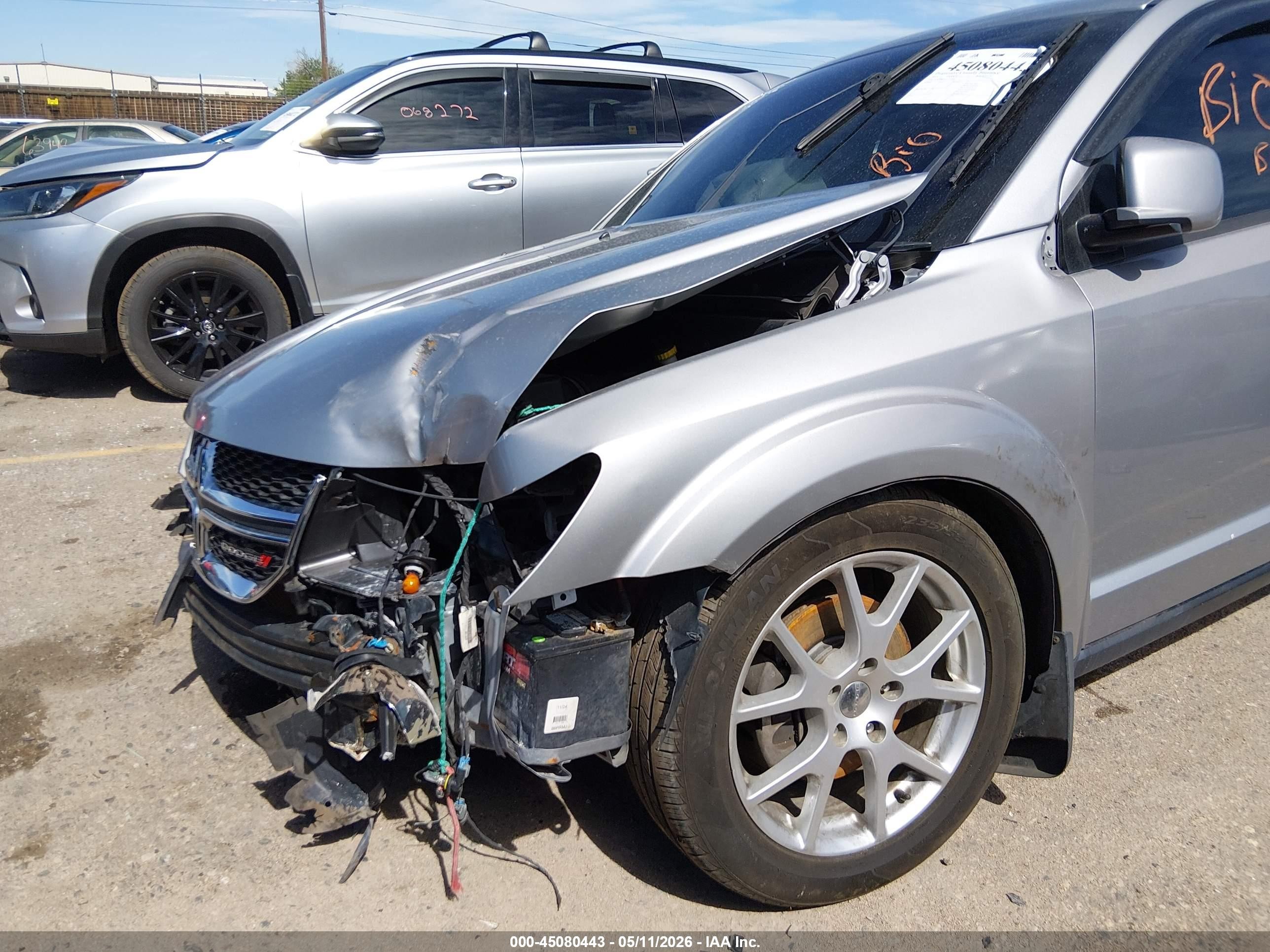 2015 Dodge Journey R/t Silver vin: 3C4PDDFG2FT597985
