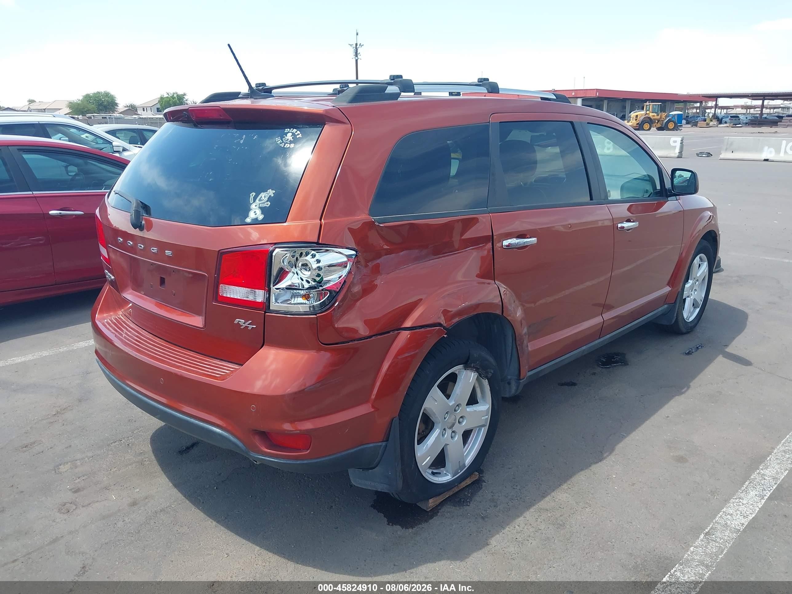 2012 Dodge Journey R/t Orange vin: 3C4PDDFG8CT336520