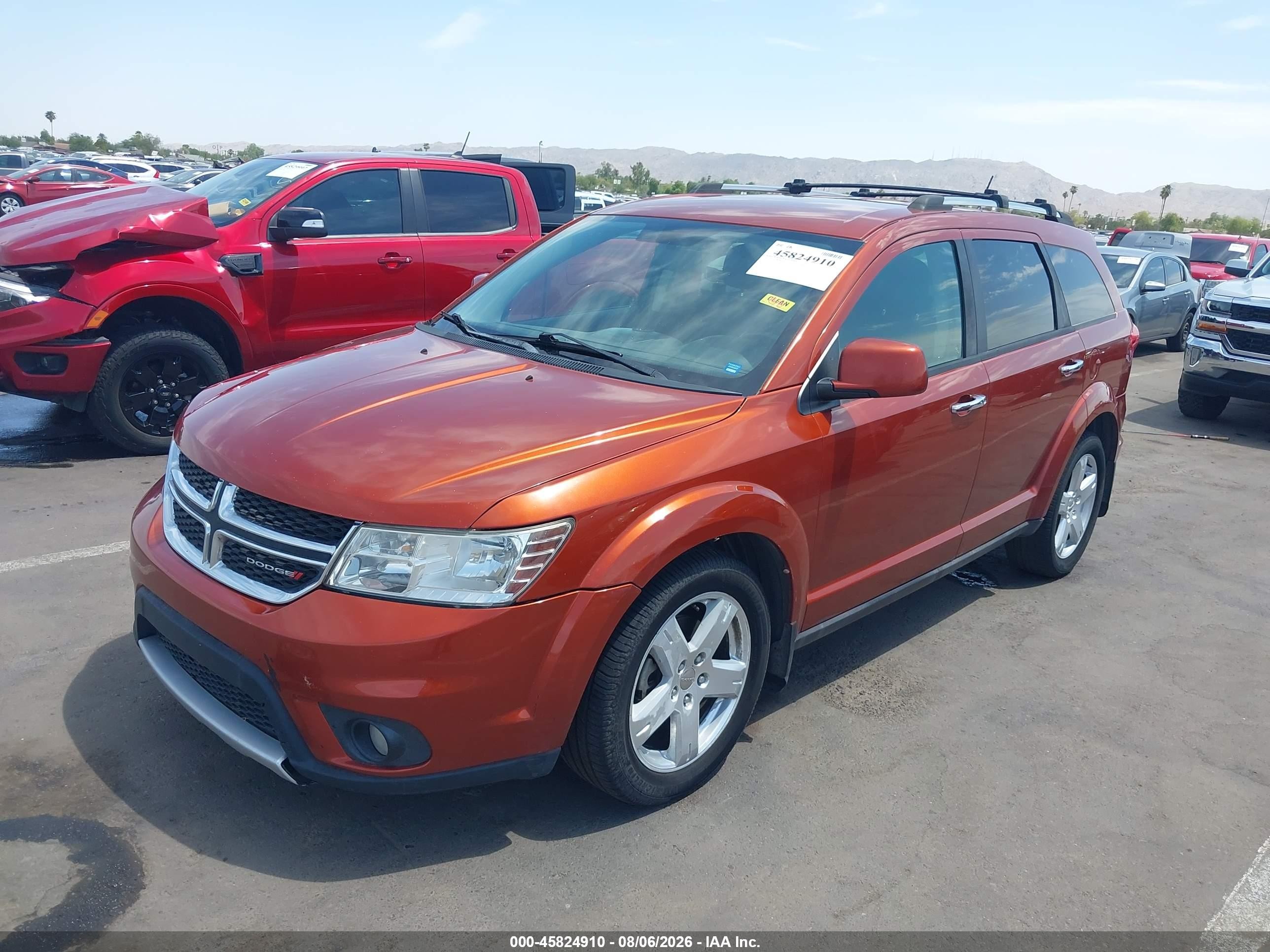 2012 Dodge Journey R/t Orange vin: 3C4PDDFG8CT336520