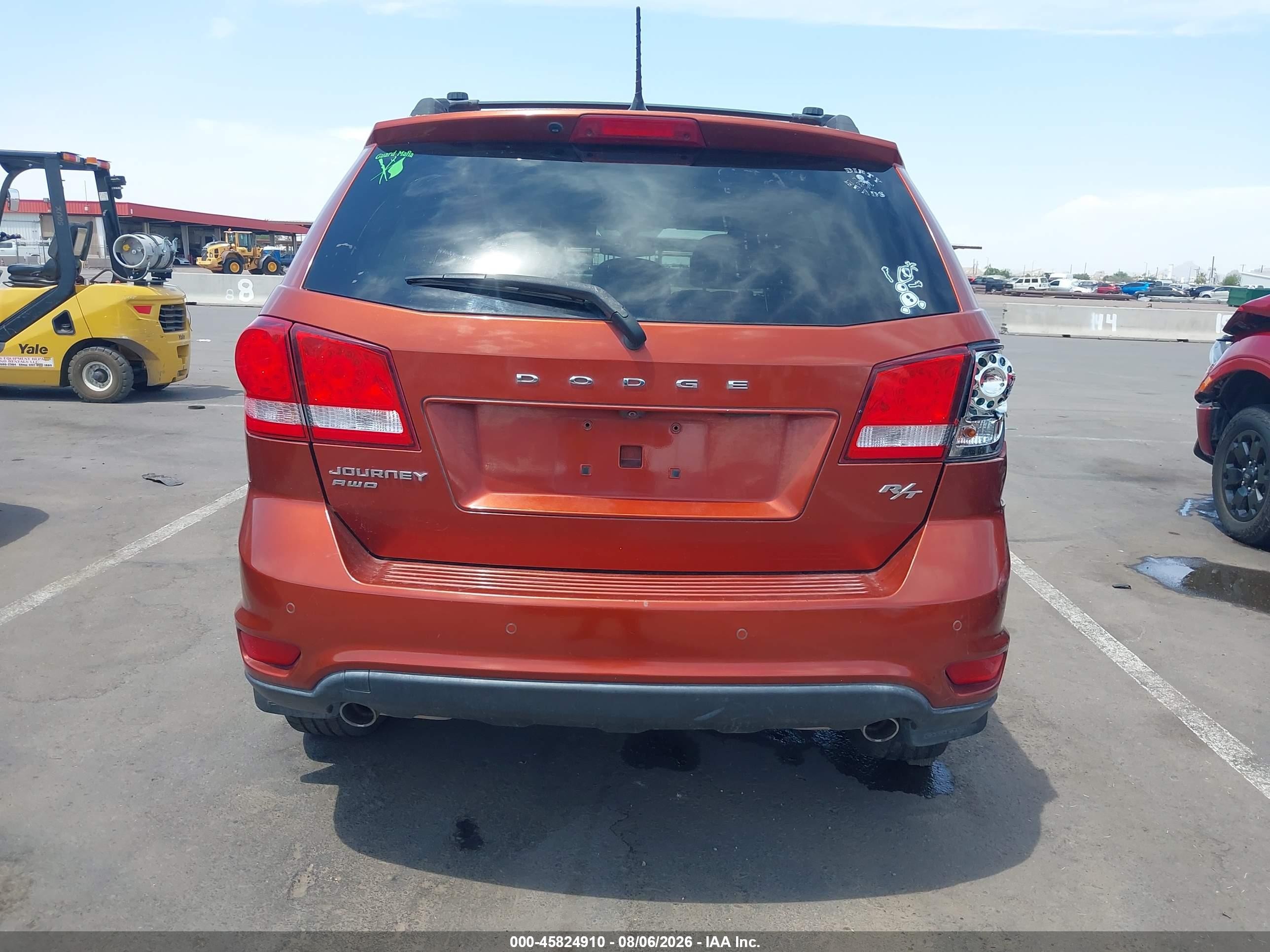 2012 Dodge Journey R/t Orange vin: 3C4PDDFG8CT336520