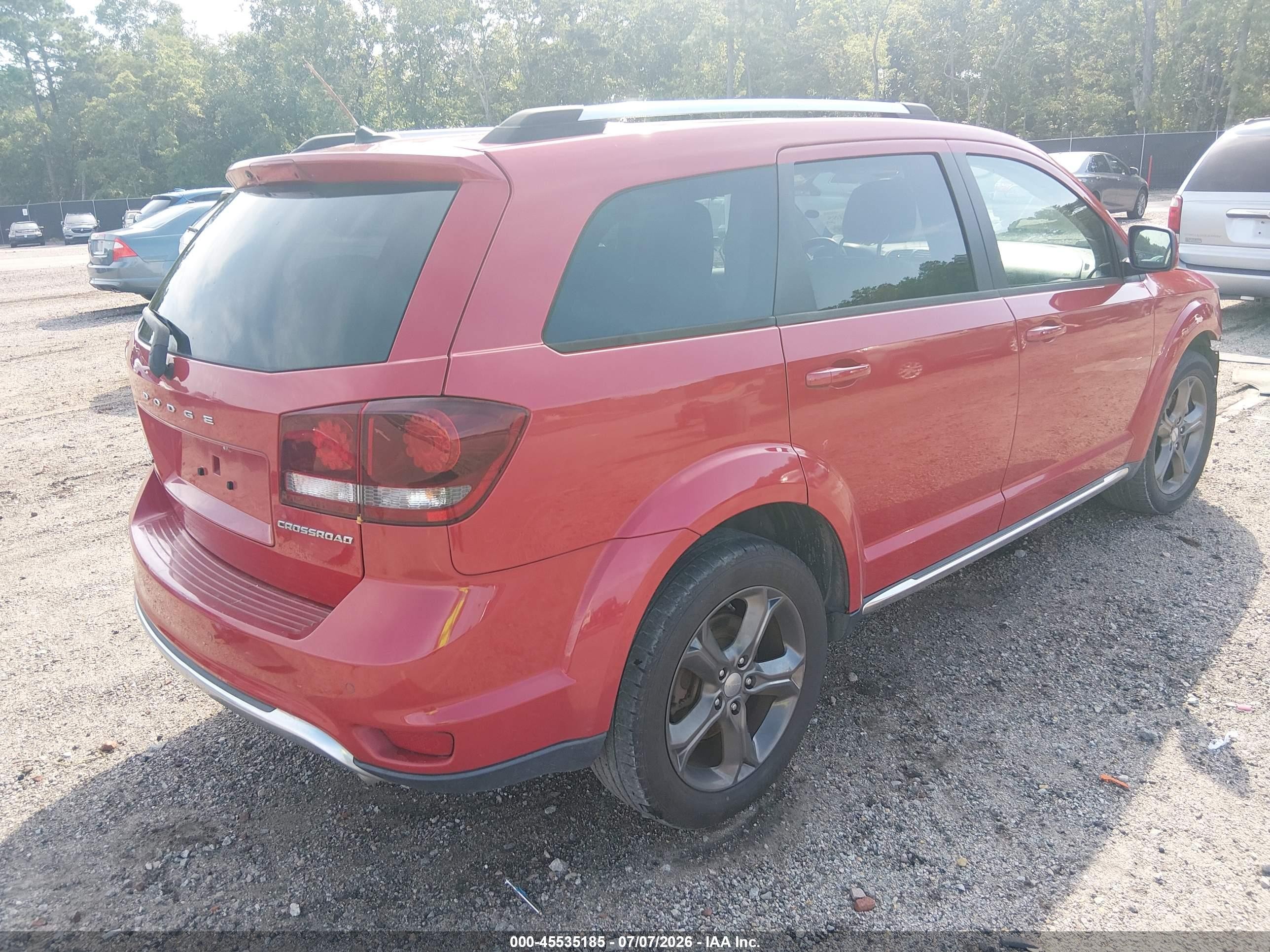 2015 Dodge Journey Crossroad Красный vin: 3C4PDDGG0FT619156