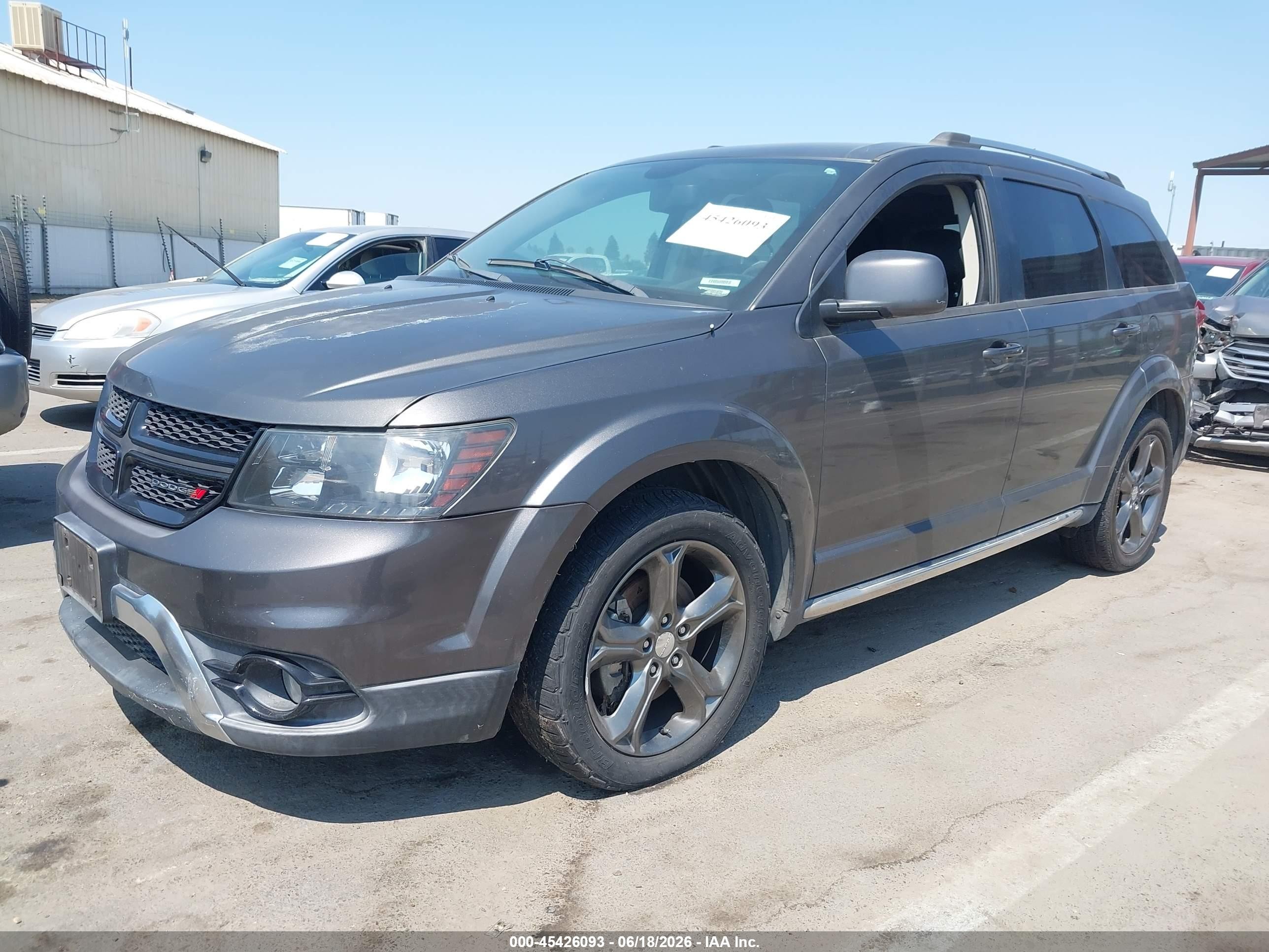 2015 Dodge Journey Crossroad Gray vin: 3C4PDDGG1FT540594