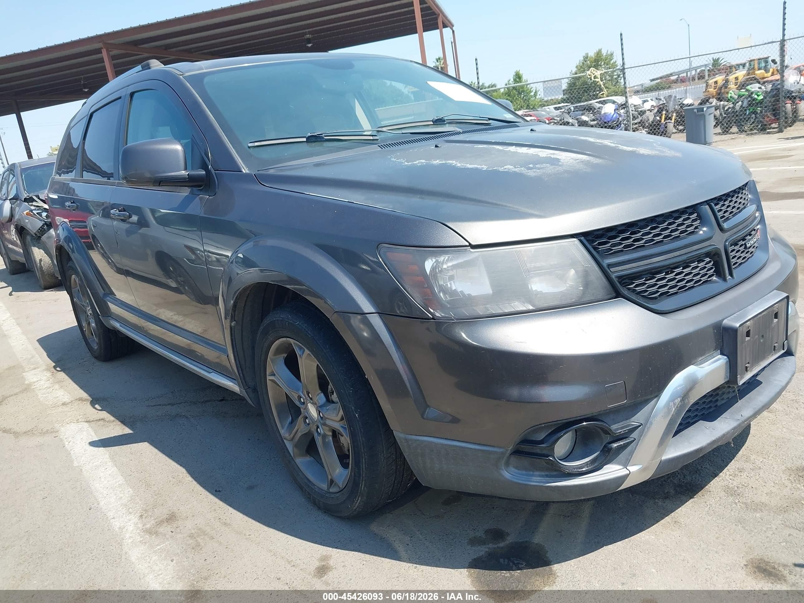 2015 Dodge Journey Crossroad Gray vin: 3C4PDDGG1FT540594