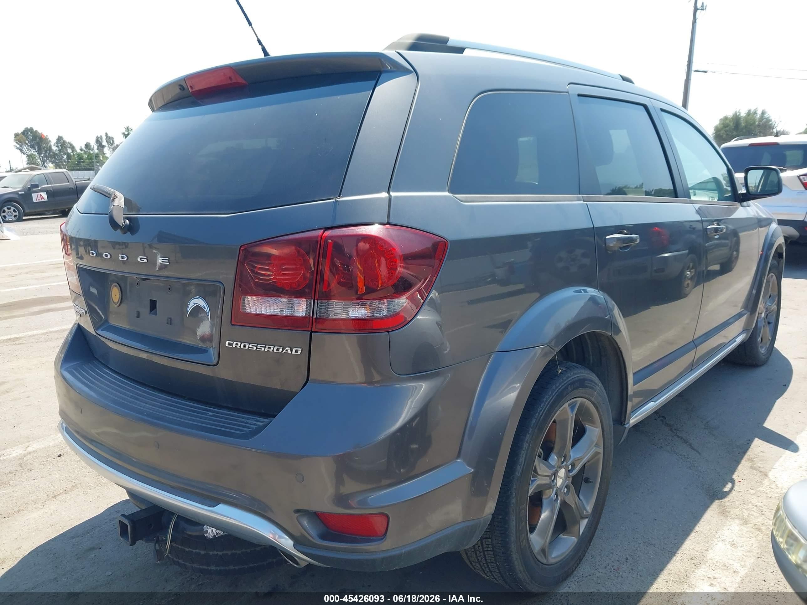 2015 Dodge Journey Crossroad Gray vin: 3C4PDDGG1FT540594