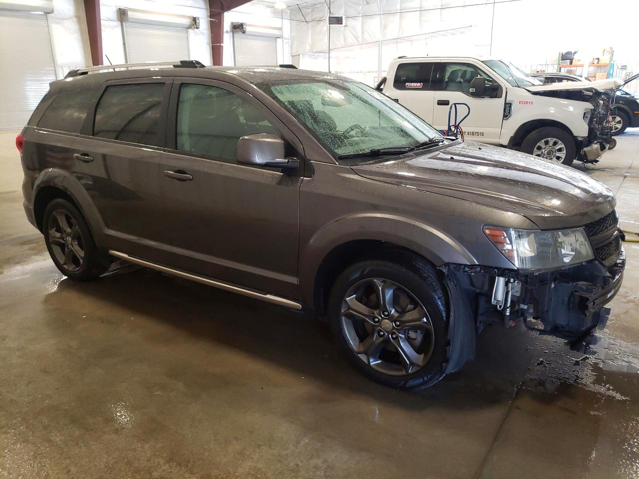 2015 Dodge Journey Crossroad Gray vin: 3C4PDDGG1FT580657