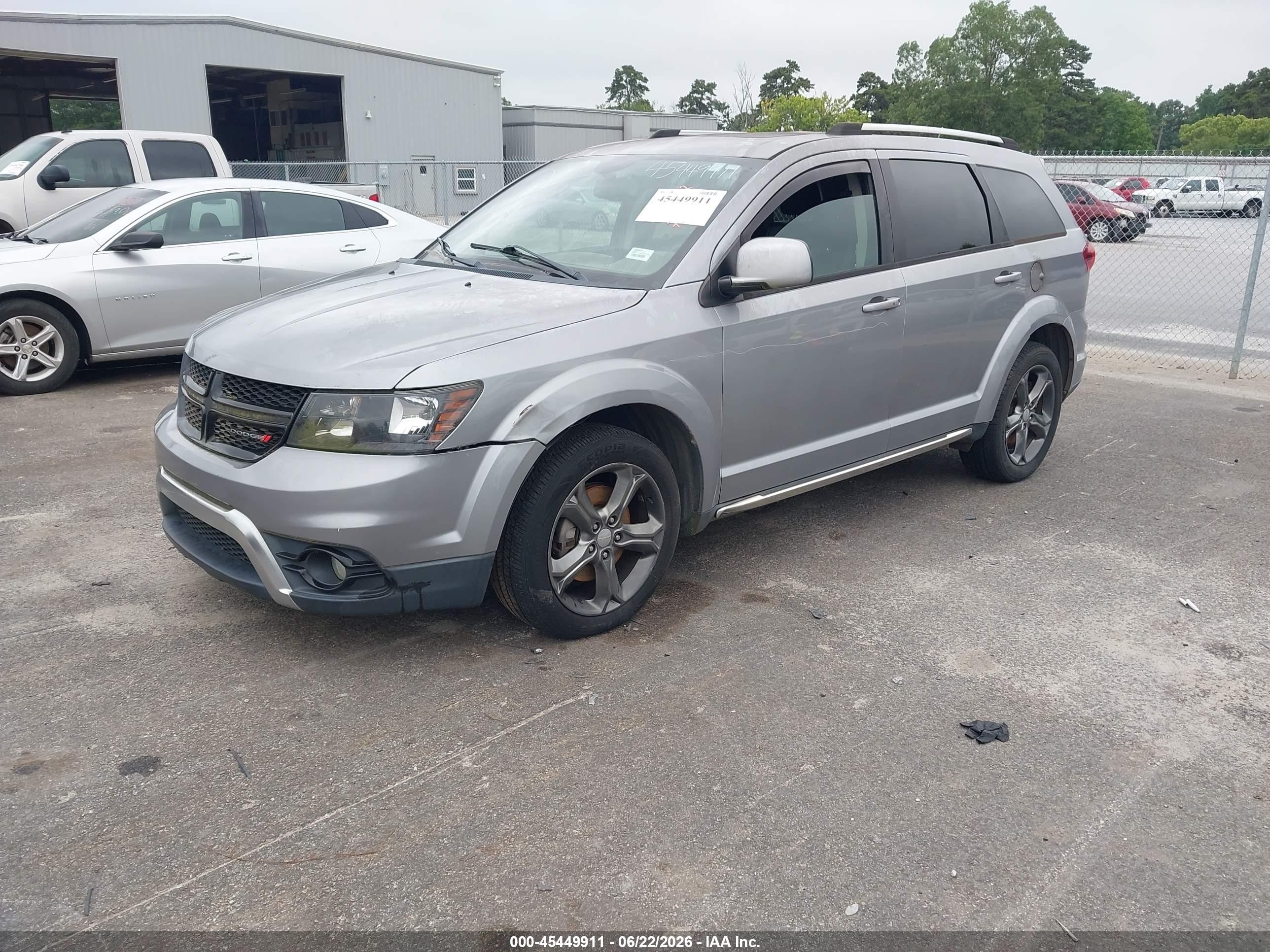 2015 Dodge Journey Crossroad Silver vin: 3C4PDDGG1FT725809