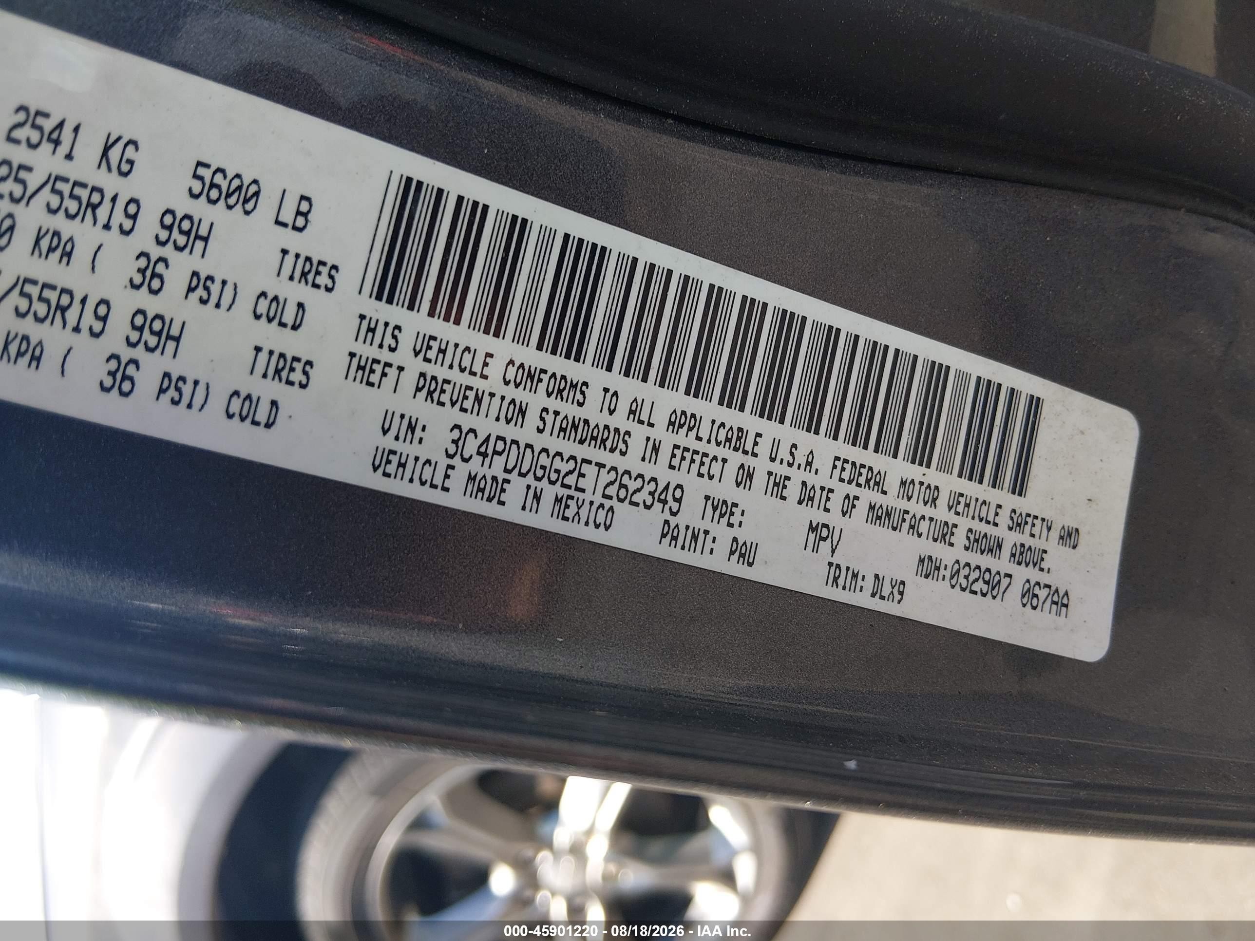 2014 Dodge Journey Crossroad Gray vin: 3C4PDDGG2ET262349