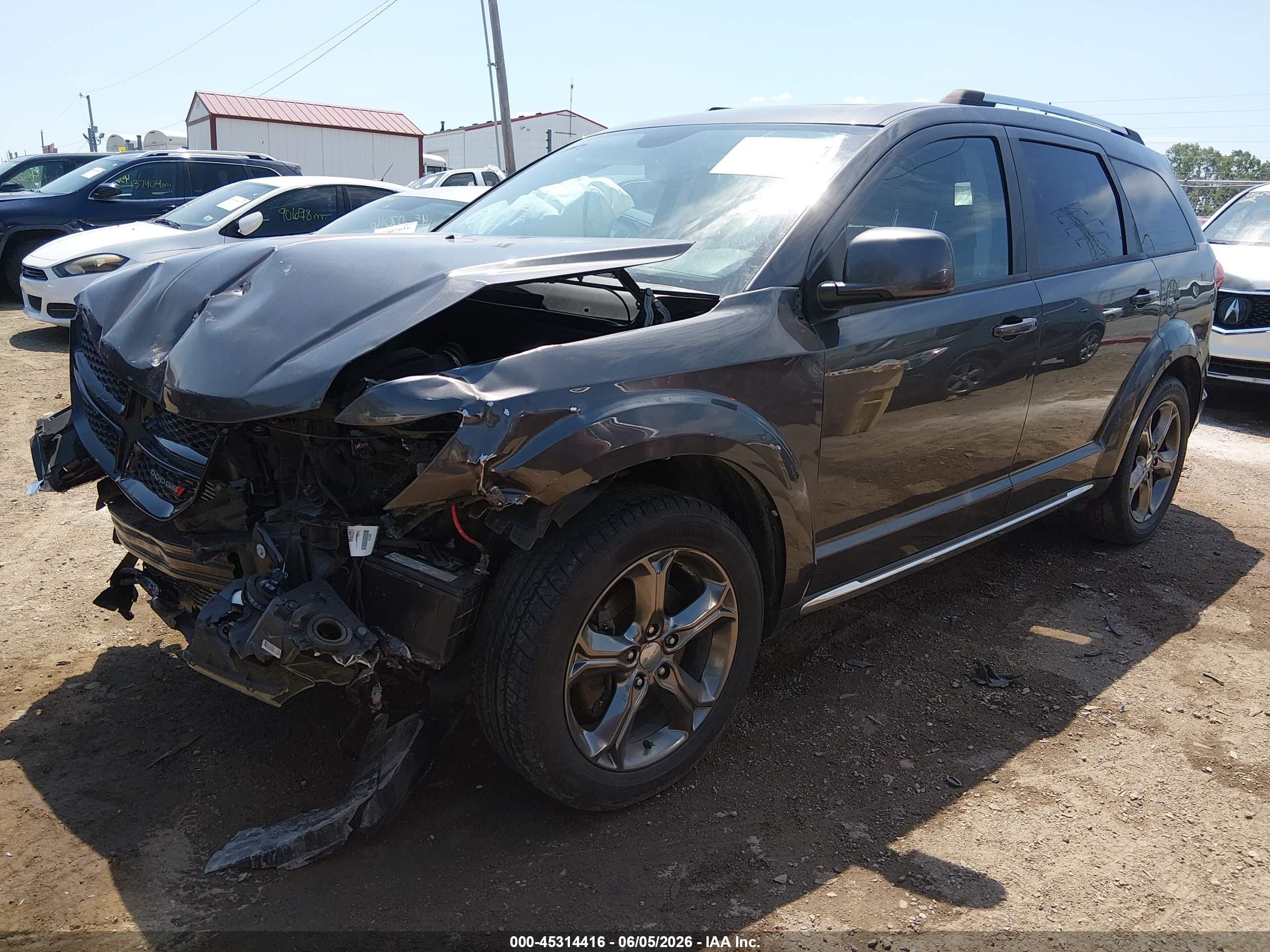 2015 Dodge Journey Crossroad Gray vin: 3C4PDDGG2FT725494