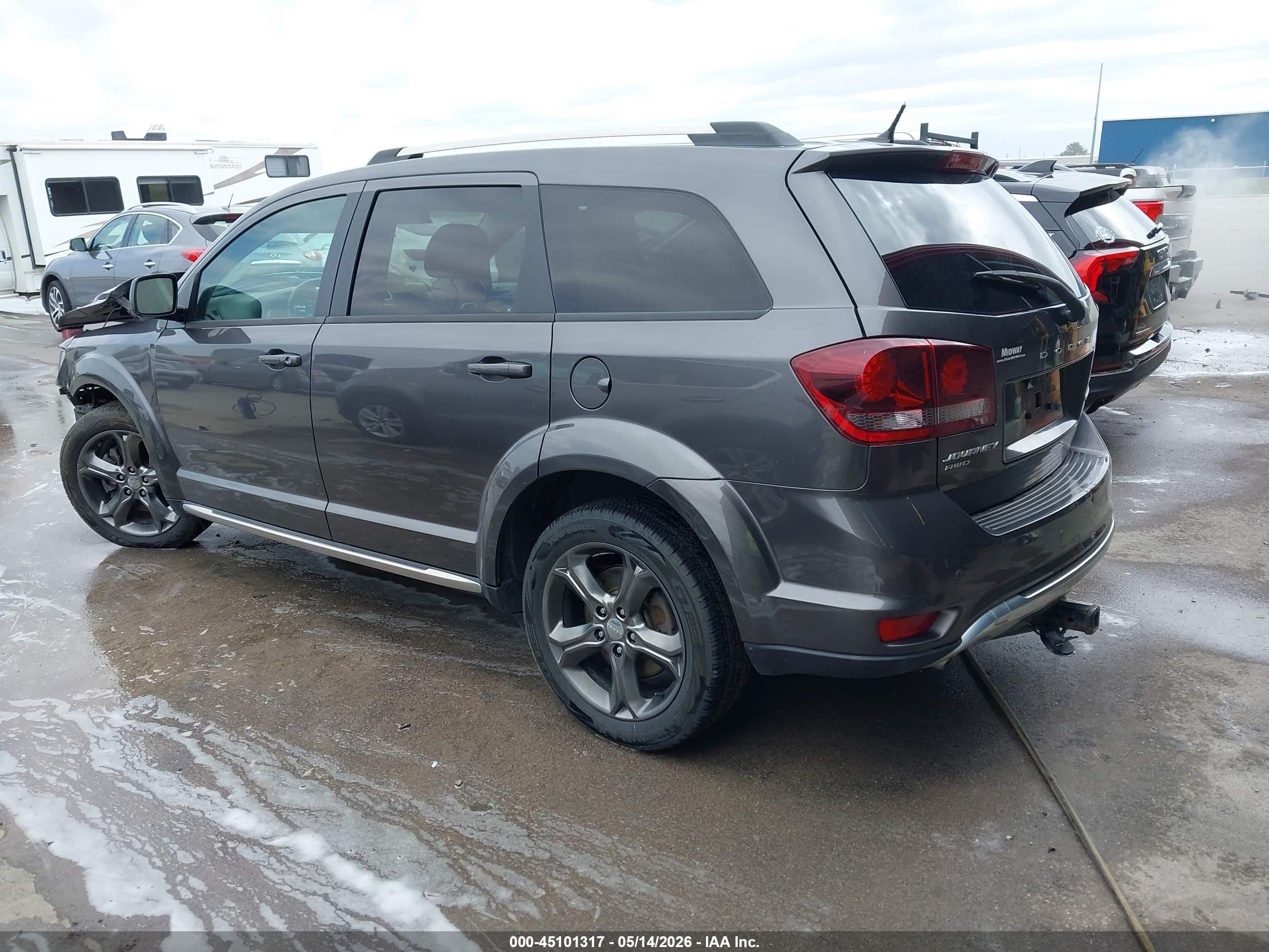 2015 Dodge Journey Crossroad Gray vin: 3C4PDDGG3FT544405