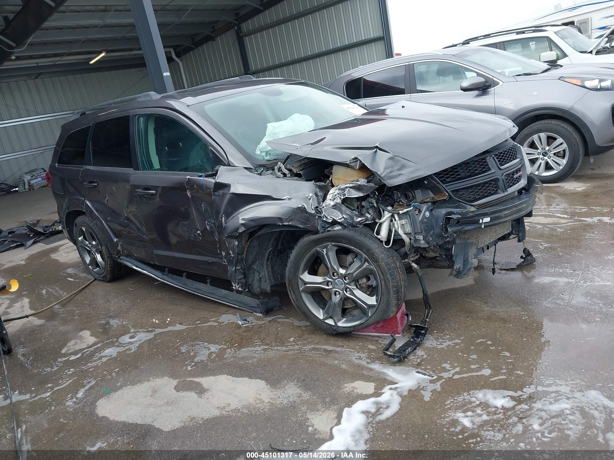 2015 Dodge Journey Crossroad Gray vin: 3C4PDDGG3FT544405