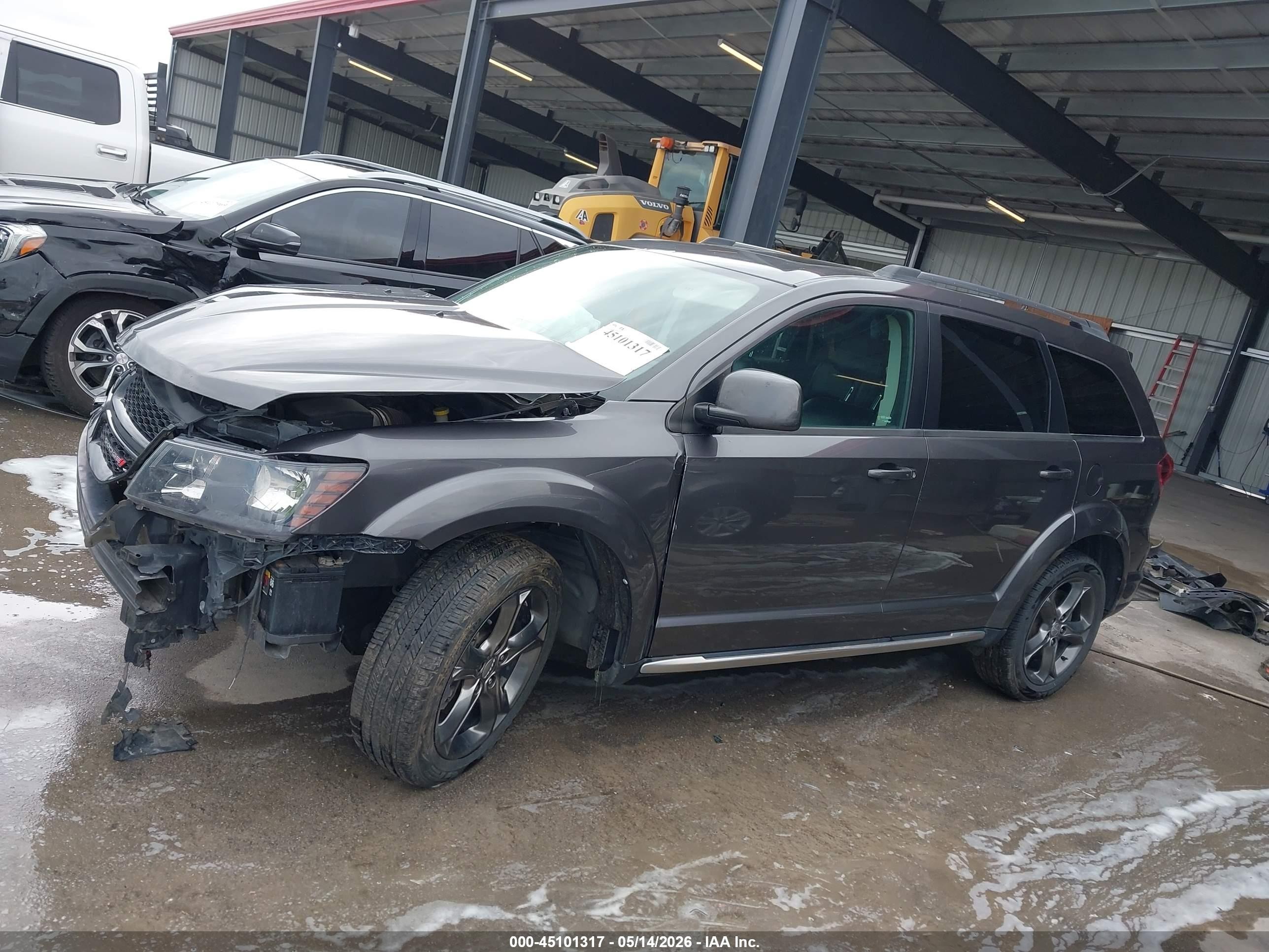 2015 Dodge Journey Crossroad Gray vin: 3C4PDDGG3FT544405