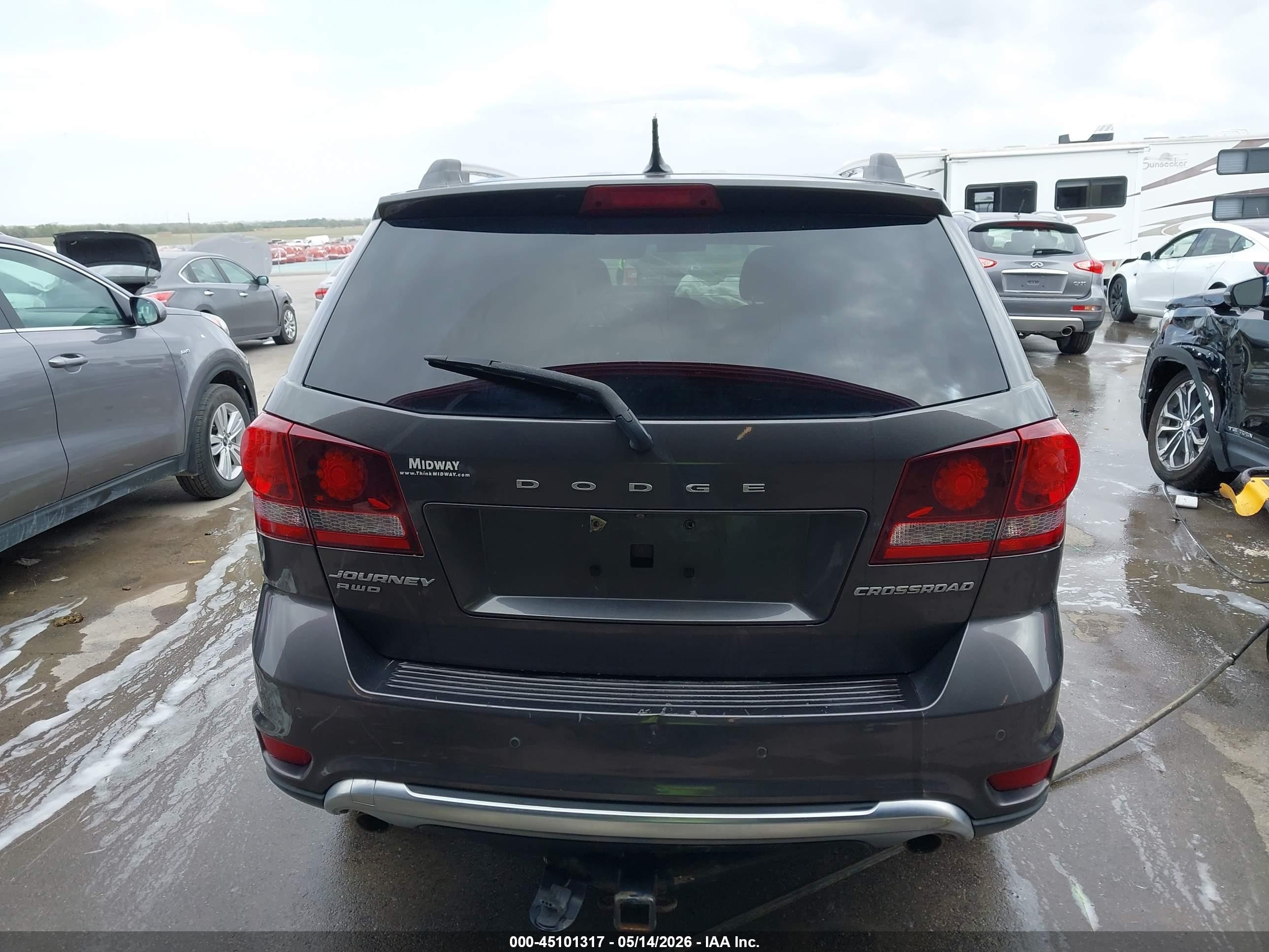 2015 Dodge Journey Crossroad Gray vin: 3C4PDDGG3FT544405