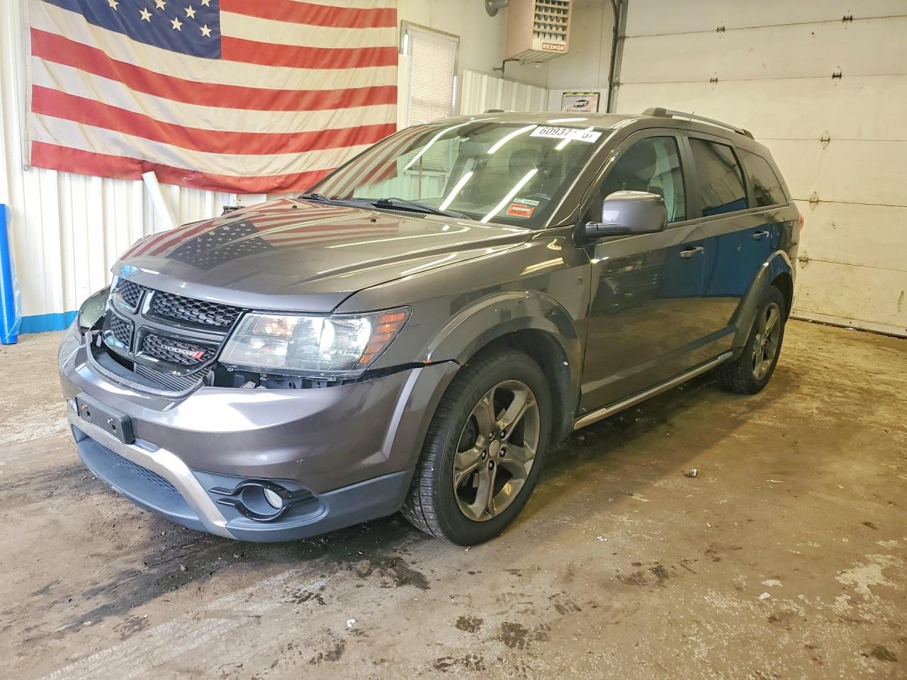 2015 Dodge Journey Crossroad Gray vin: 3C4PDDGG3FT607390
