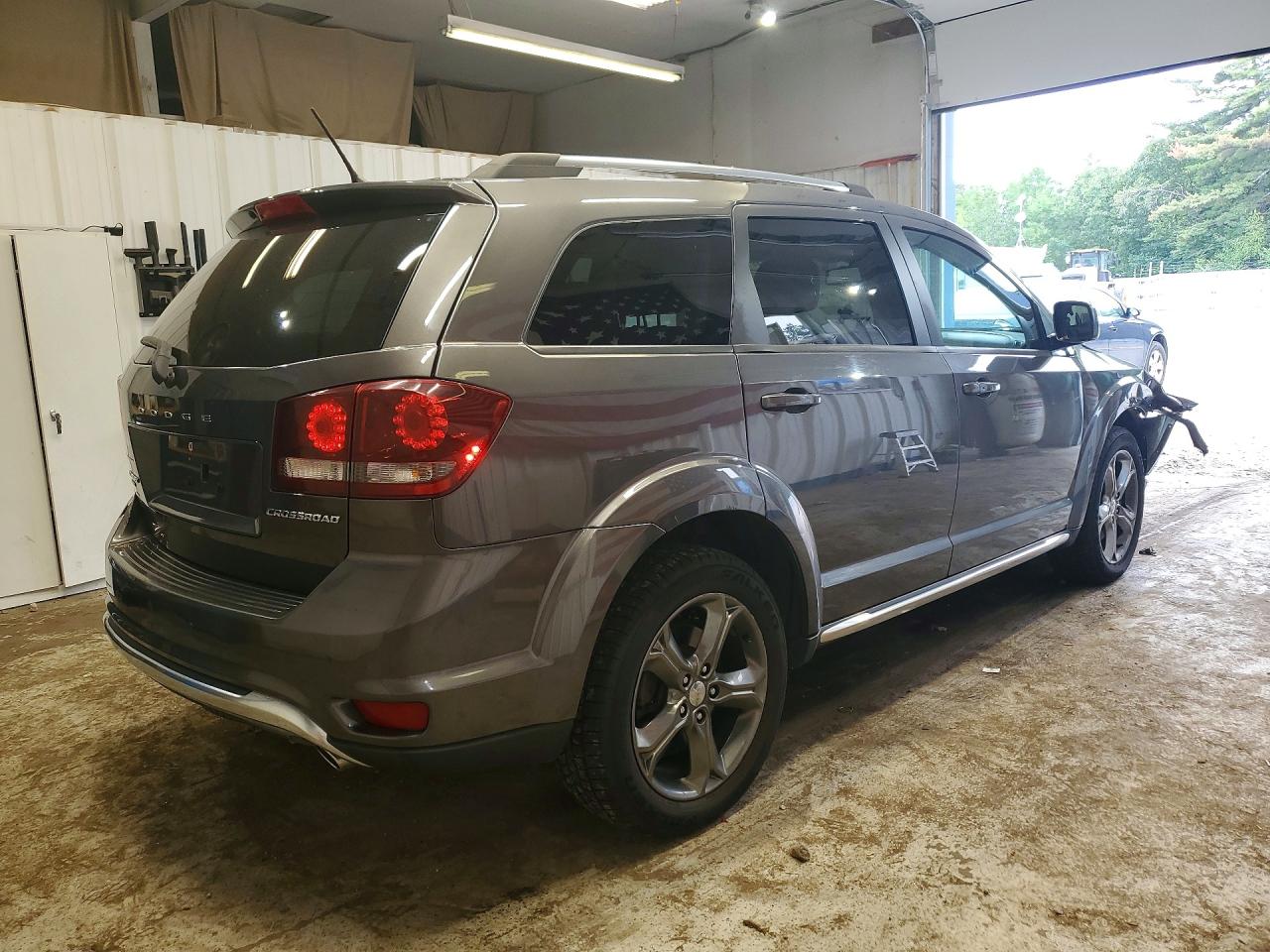 2015 Dodge Journey Crossroad Gray vin: 3C4PDDGG3FT607390