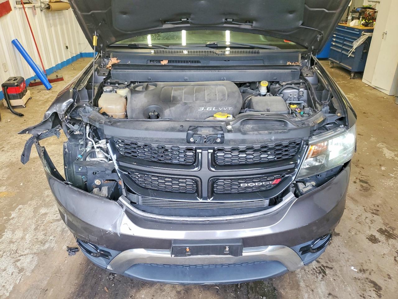 2015 Dodge Journey Crossroad Gray vin: 3C4PDDGG3FT607390