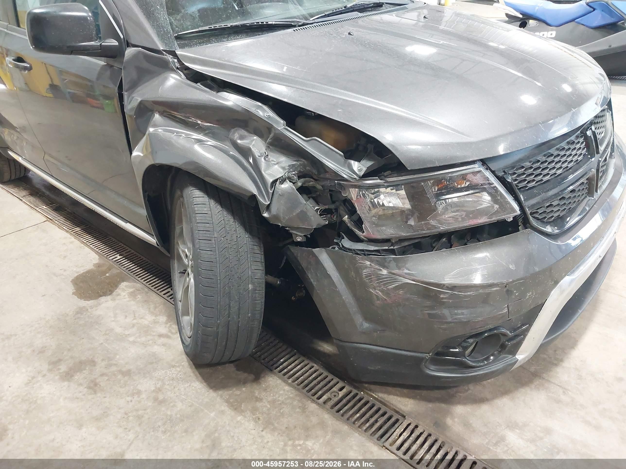 2015 Dodge Journey Crossroad Gray vin: 3C4PDDGG4FT554909