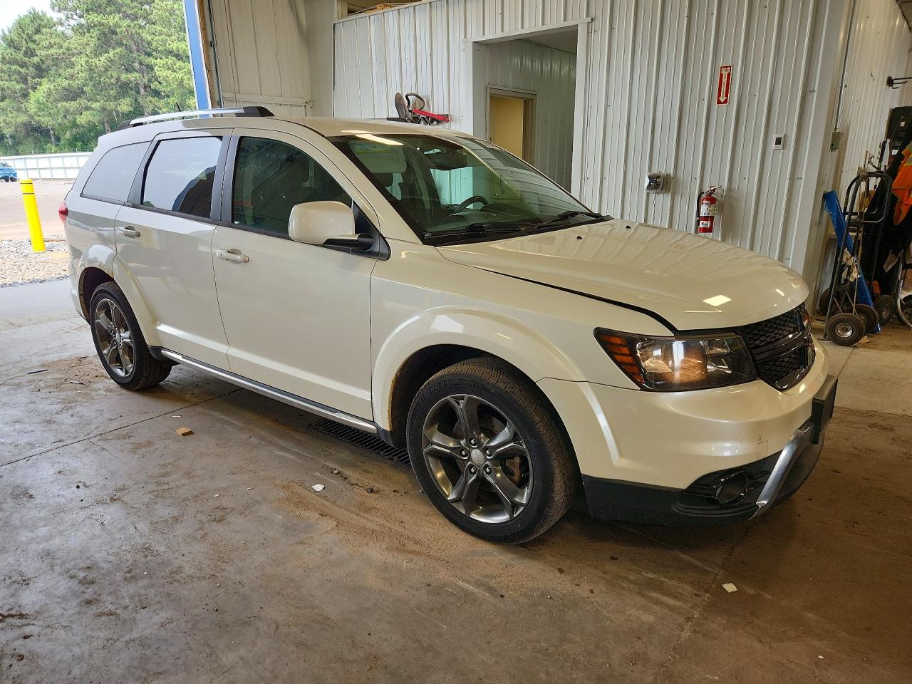 2015 Dodge Journey Crossroad White vin: 3C4PDDGG5FT618911