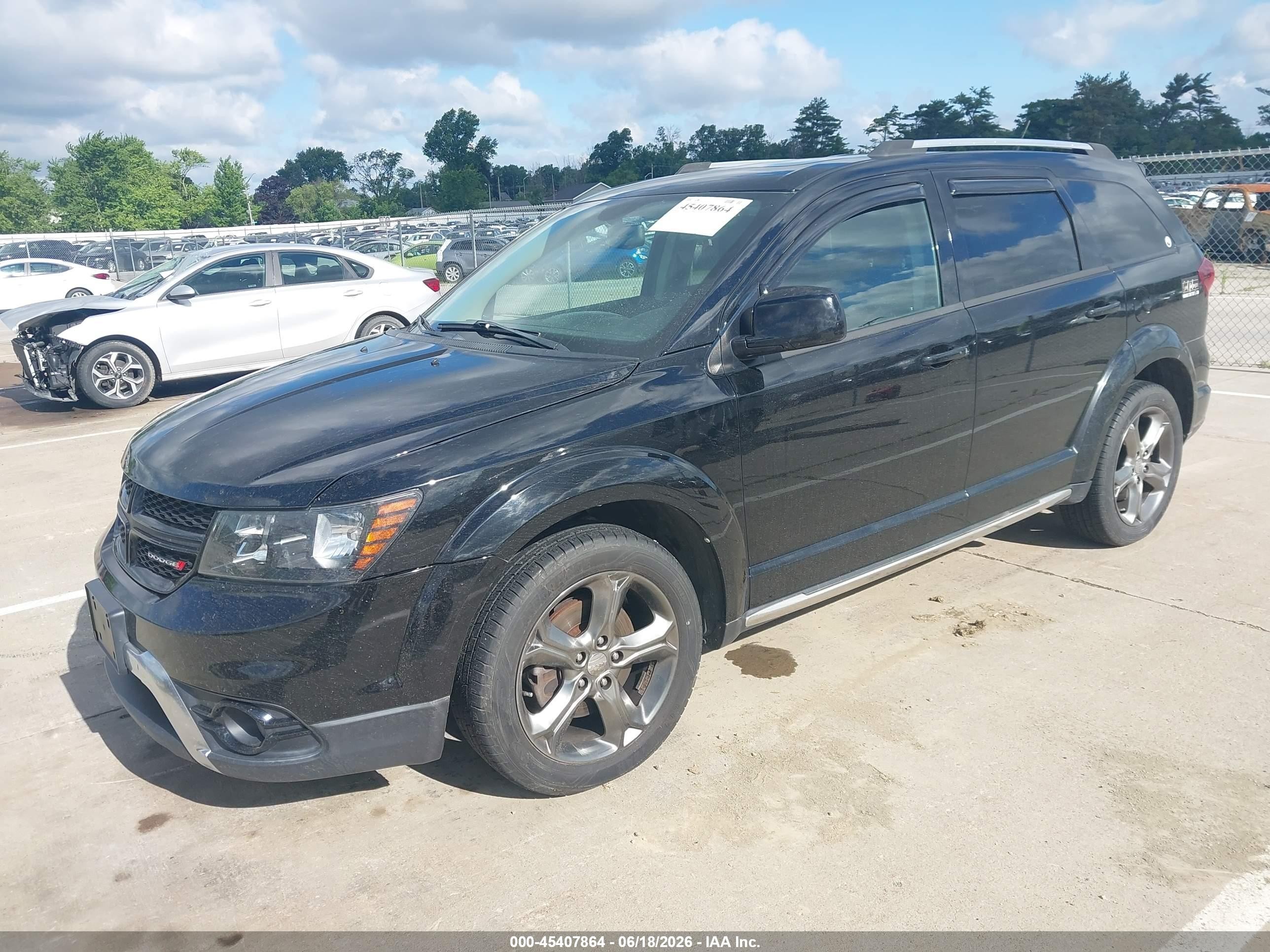 2015 Dodge Journey Crossroad Черный vin: 3C4PDDGG7FT634186
