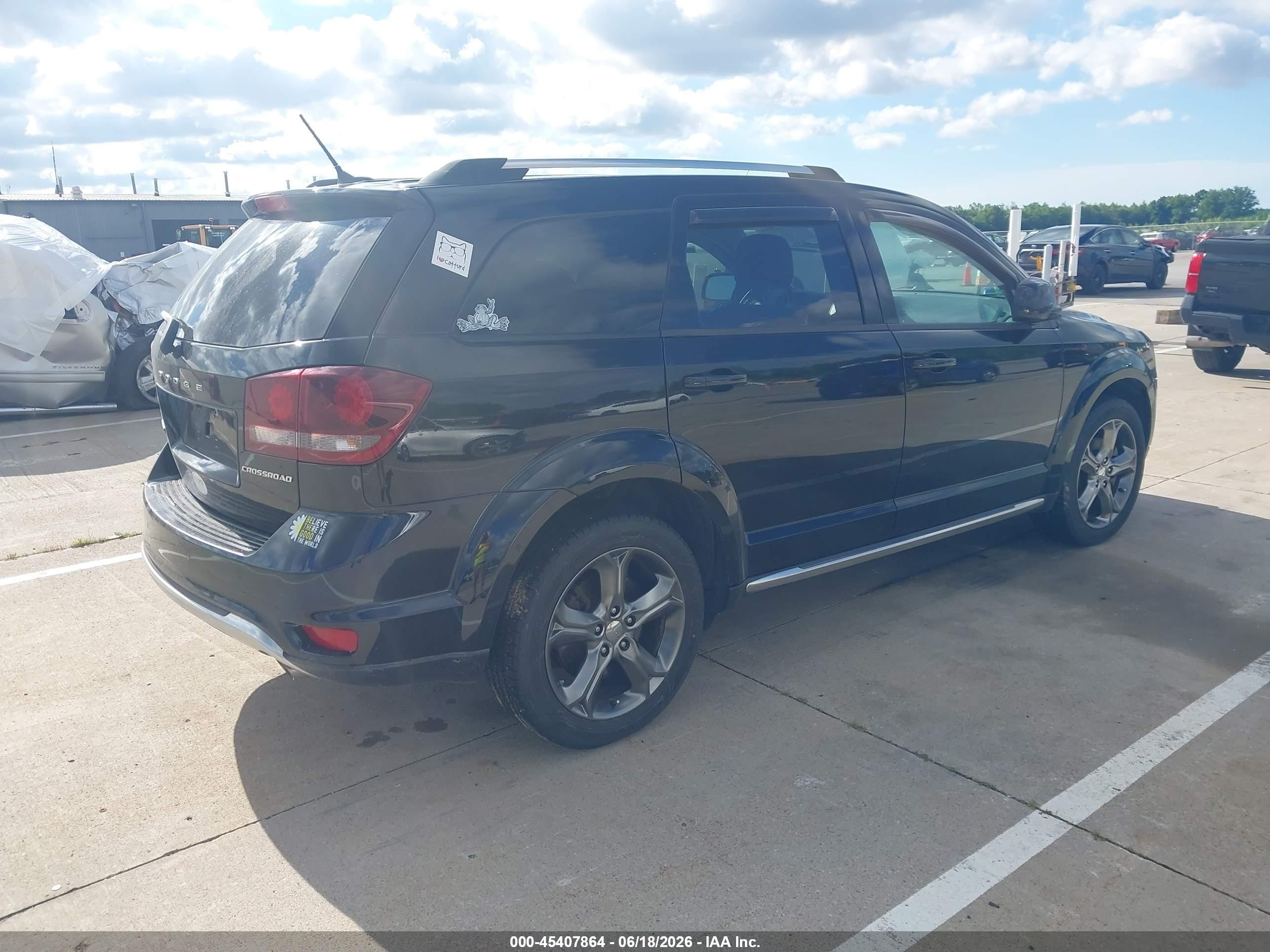 2015 Dodge Journey Crossroad Черный vin: 3C4PDDGG7FT634186