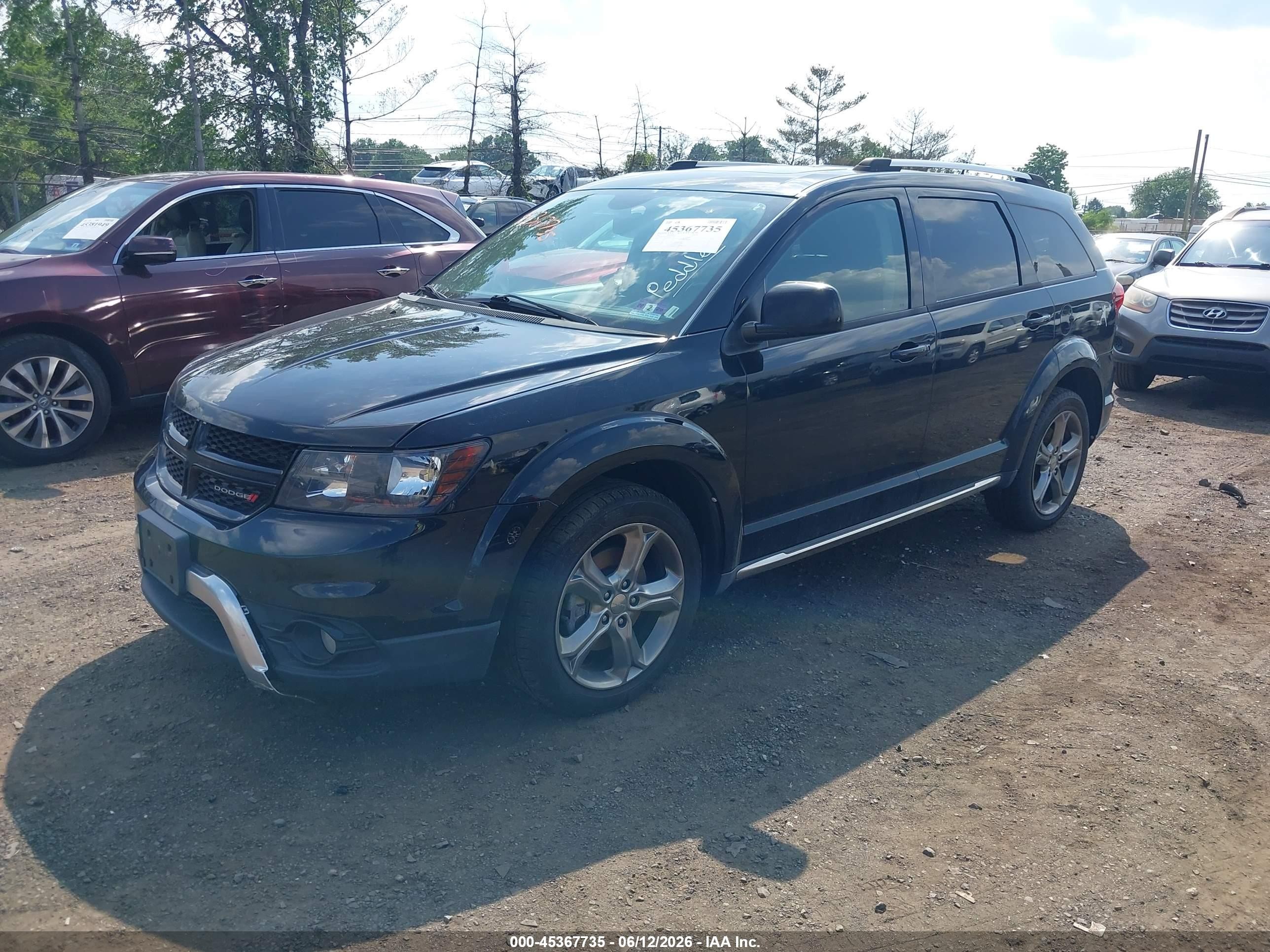 2017 Dodge Journey Crossroad Plus Awd Black vin: 3C4PDDGG7HT541705