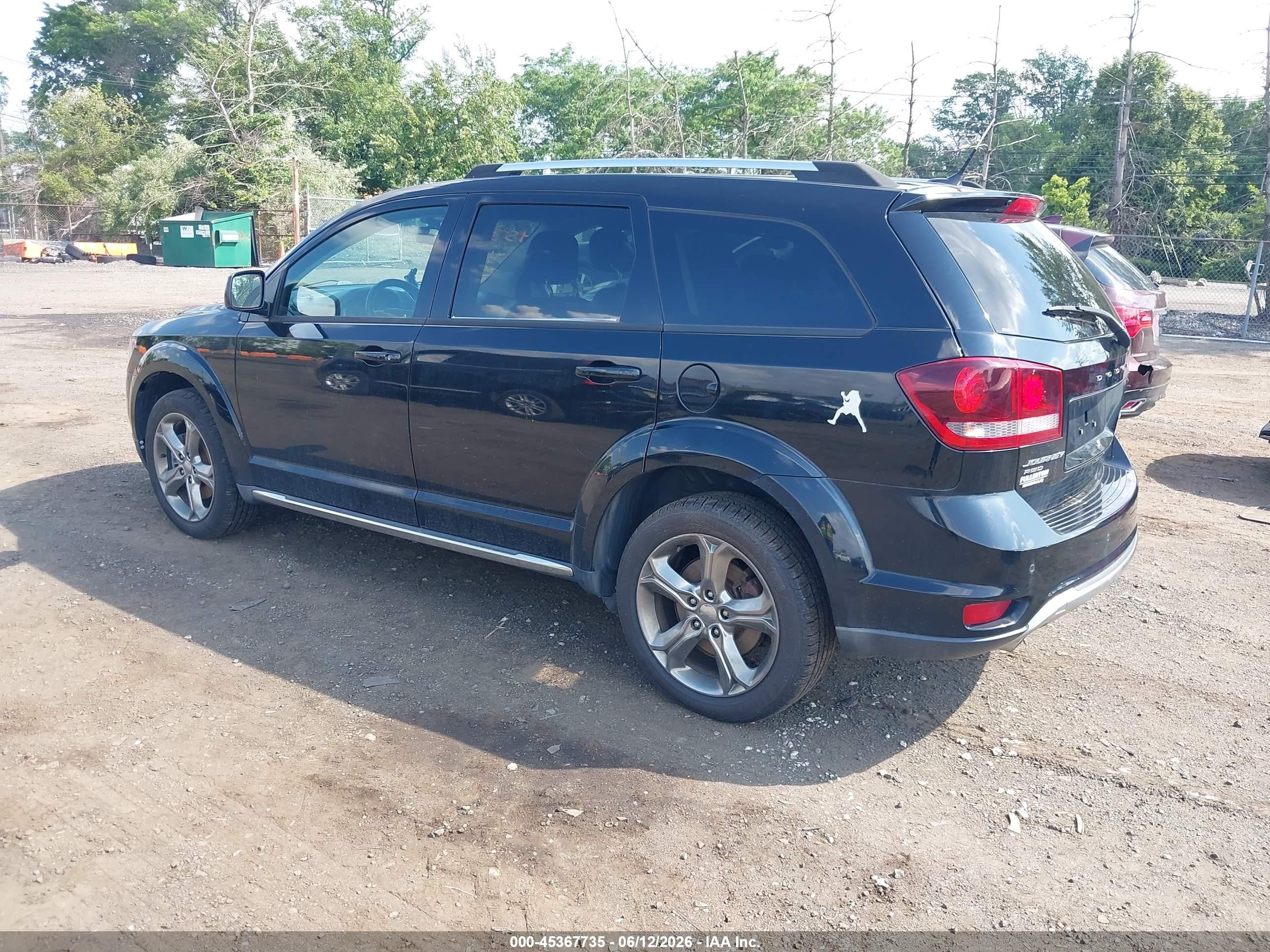 2017 Dodge Journey Crossroad Plus Awd Black vin: 3C4PDDGG7HT541705