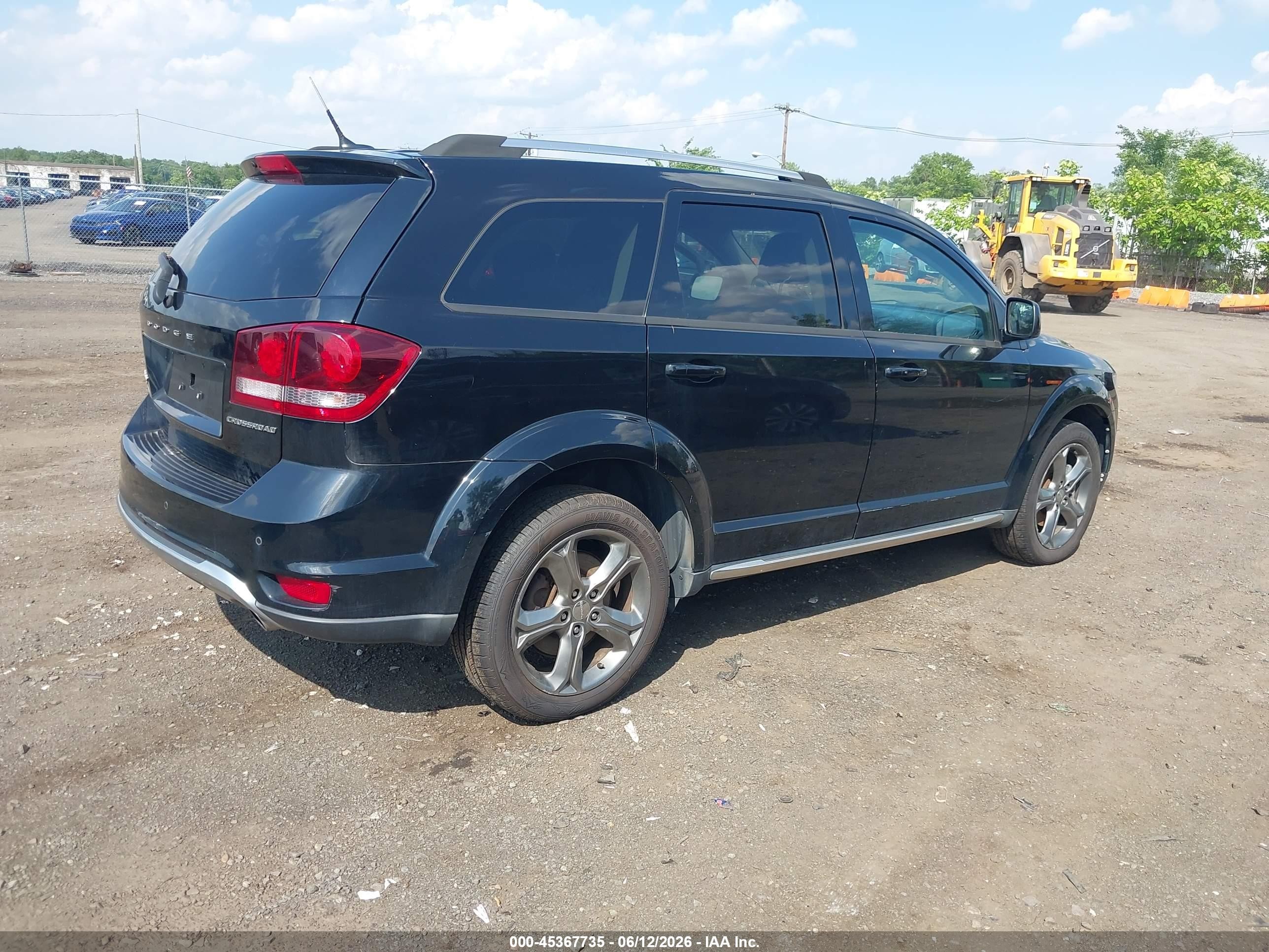 2017 Dodge Journey Crossroad Plus Awd Black vin: 3C4PDDGG7HT541705
