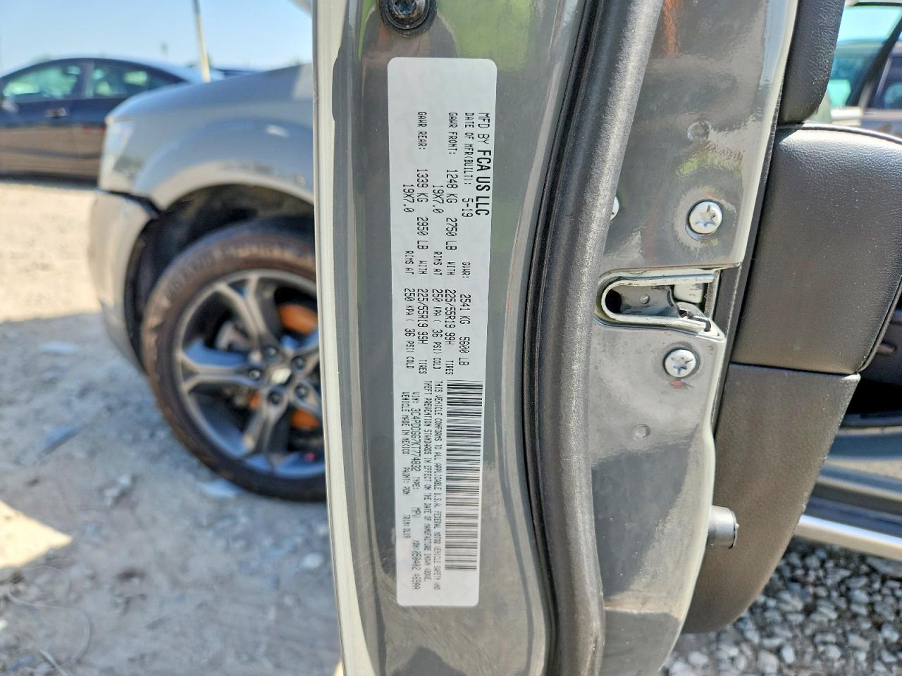 2019 Dodge Journey Crossroad Gray vin: 3C4PDDGG7KT774832