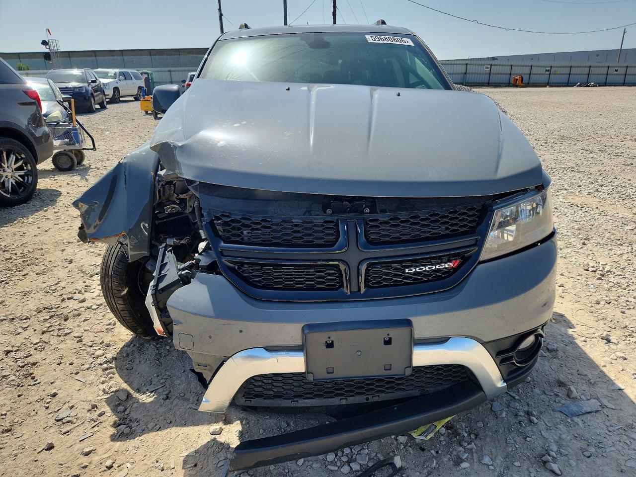 2019 Dodge Journey Crossroad Gray vin: 3C4PDDGG7KT774832