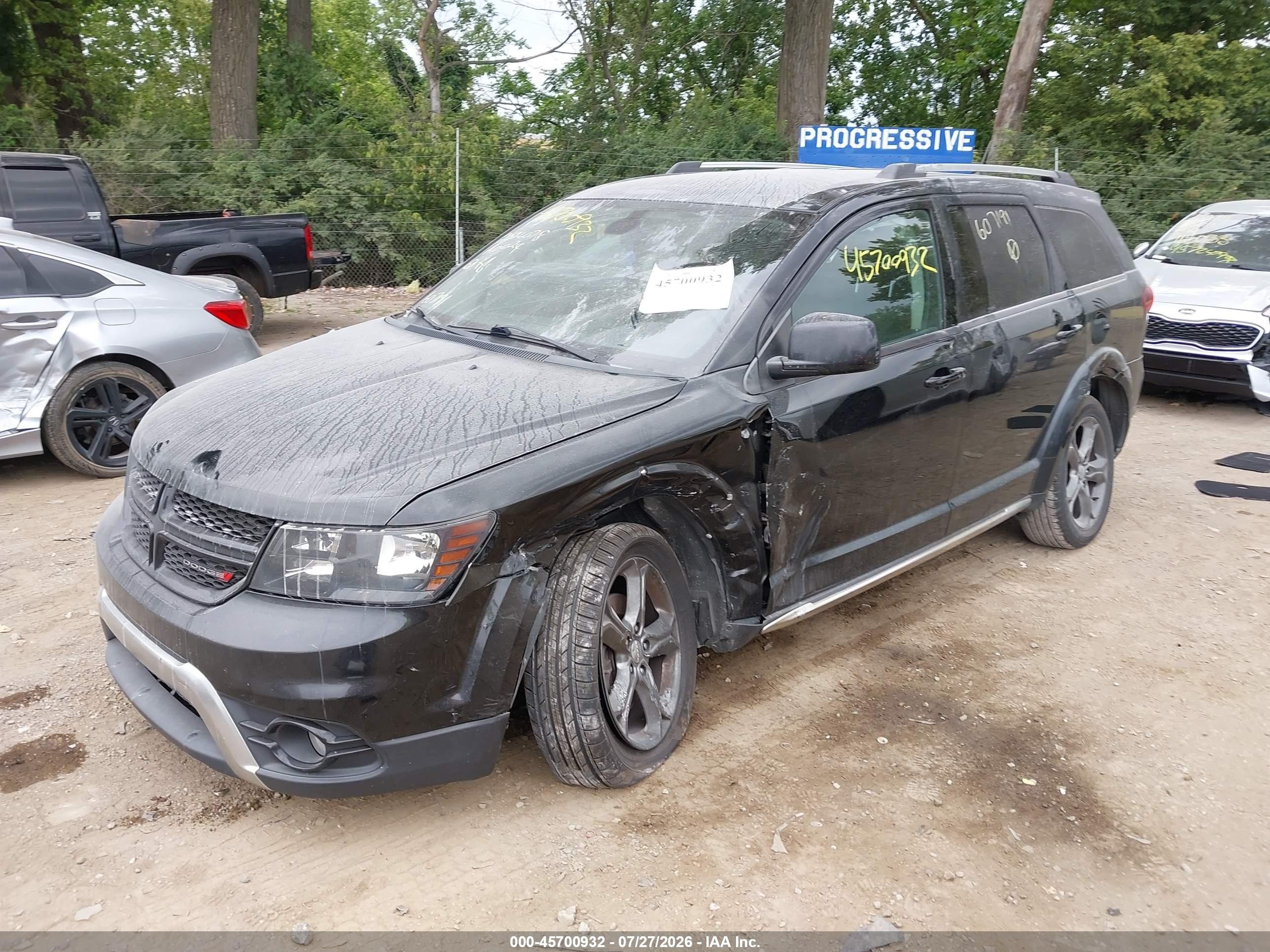 2015 Dodge Journey Crossroad Черный vin: 3C4PDDGG8FT607191
